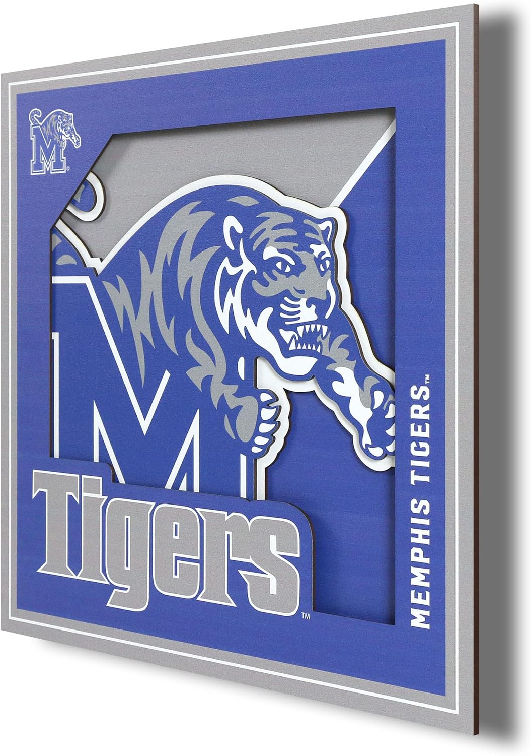 YouTheFan NCAA Memphis Tigers 3D Logo Series Wall Art - 12x12