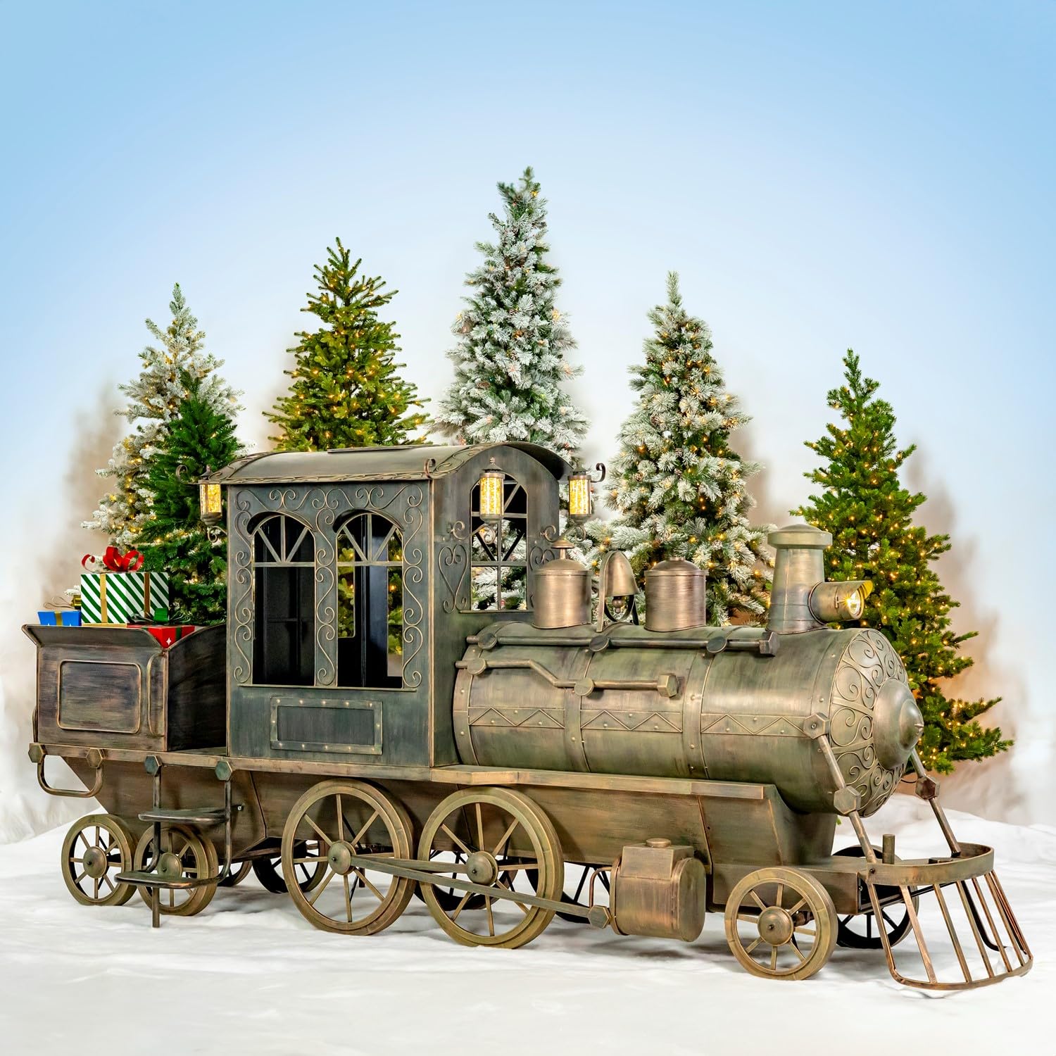 Amazon.com: Zaer Ltd. Large Metal Christmas Train Commercial