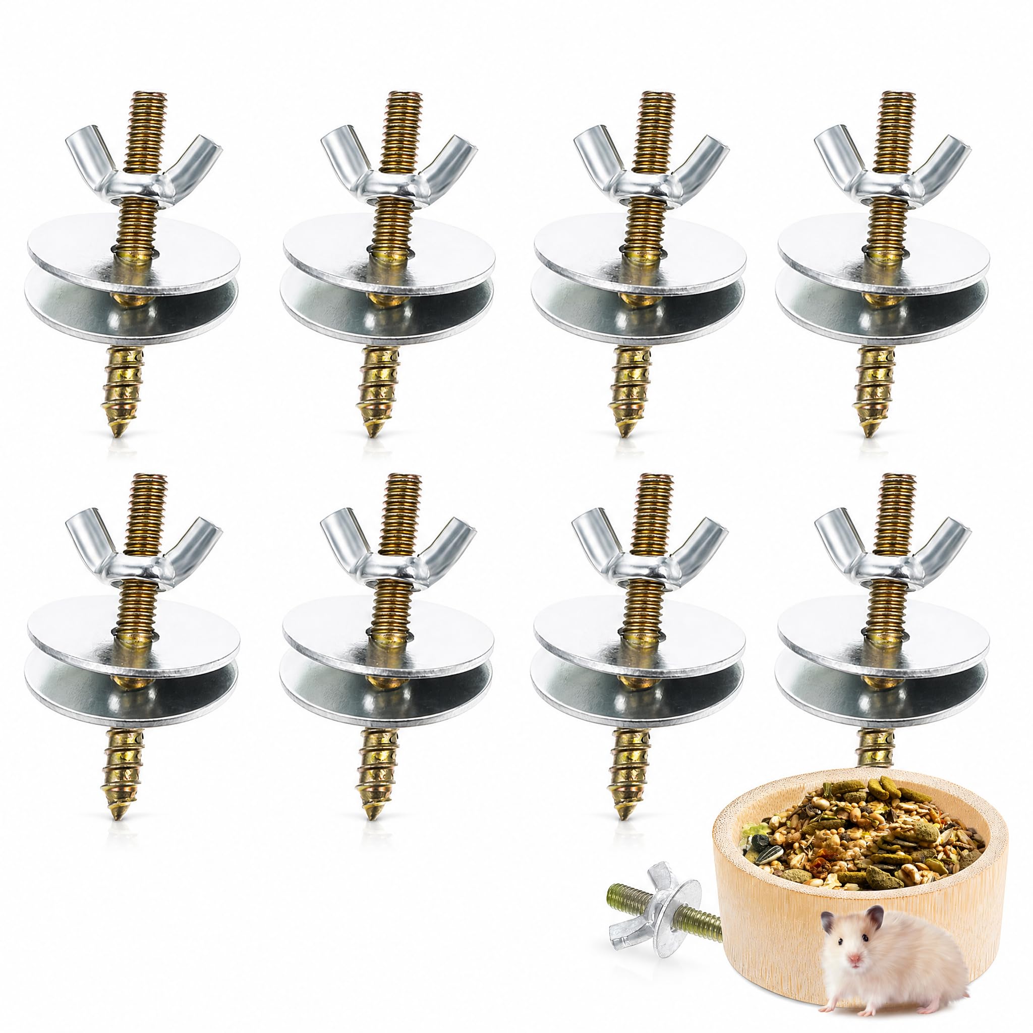 POPETPOP Bird Cage Fixing Screw Kit Metal 16 Screws