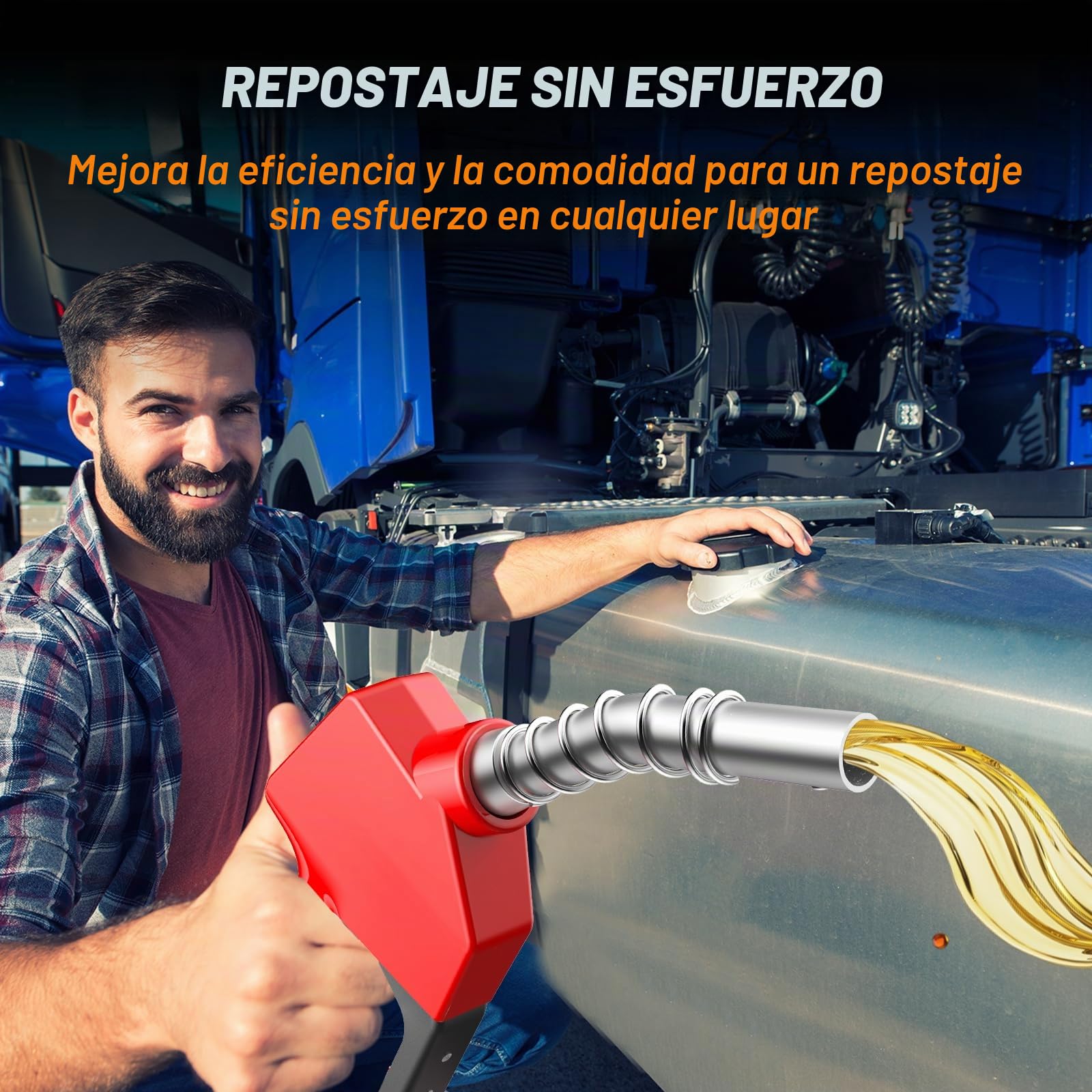 Mxmoonant Kit de Bomba Eléctrica de Transferencia de Diesel, Inalámbrica, Autocebante, 50L/Min, 260W, 4Kg, con 2X 2000mAH Batería de Litio, Boquilla de combustible, manguera, para Diesel, Keroseno | Autocebante, 260W, 2×2000mAh, para diésel/queroseno