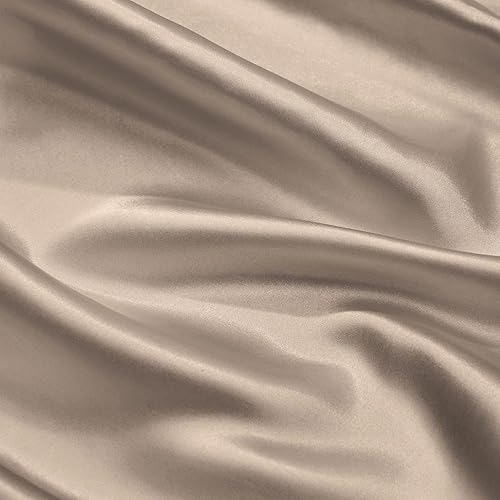 Miniatura 6 de Cobedzy Paquete de 12 caminos de mesa de satén gris pardo, 12 x 108 pulgadas, camino de mesa sedoso para boda, decoración de camino de mesa de lujo