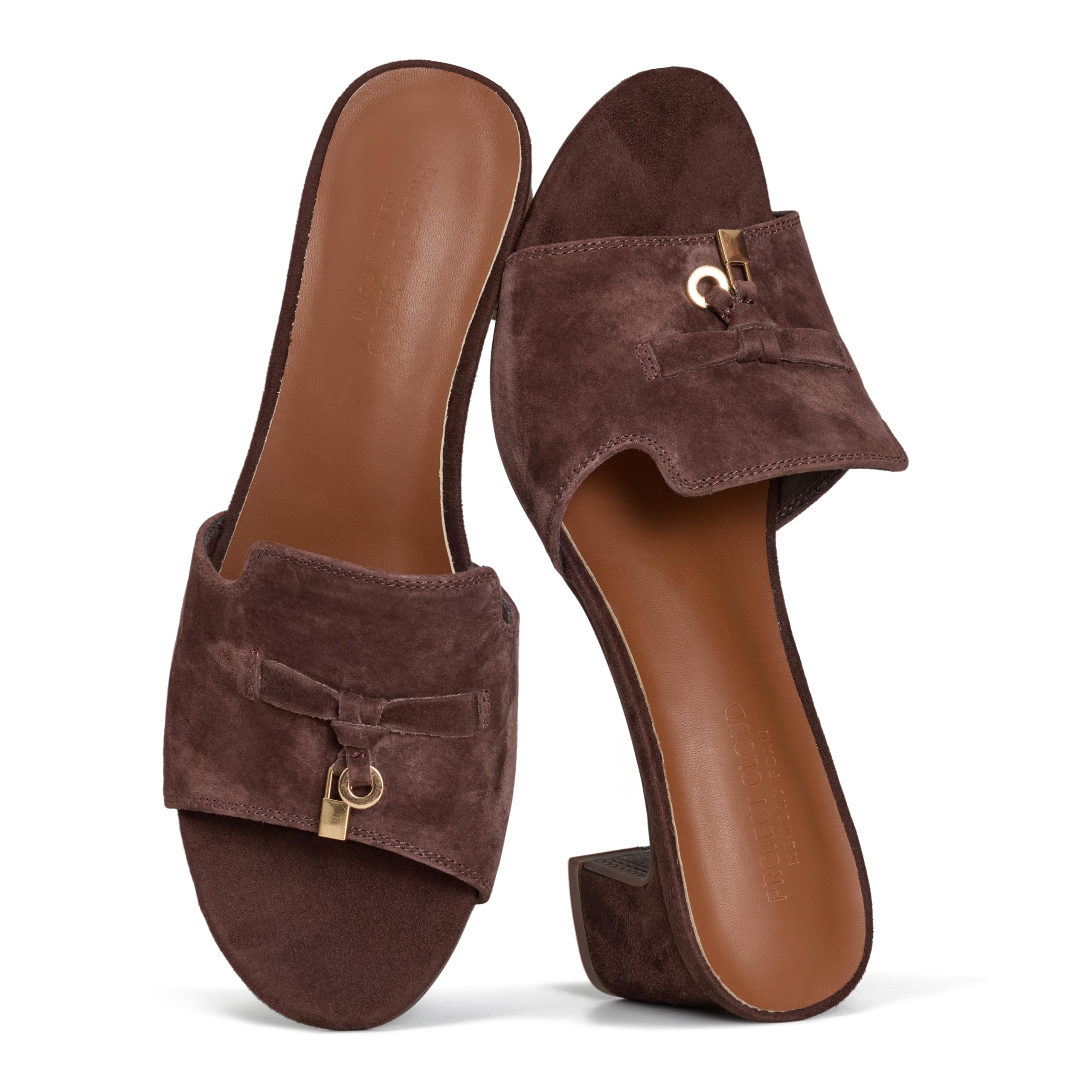 Project Cloud 100% Genuine Leather Sandals Women Footwear - Memory Foam Insole & Non-Slip Women Sandals Dressy - Lightweight Womens Heels Sandals - Slides for Women 2026 (Monaco) — view 8