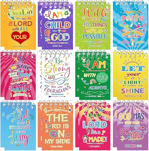 Bloc de notas con versículo bíblico religioso, mini cuadernos cristianos de Jesús te amo, motivacionales, estilo multicolor, blocs de notas pequeñas