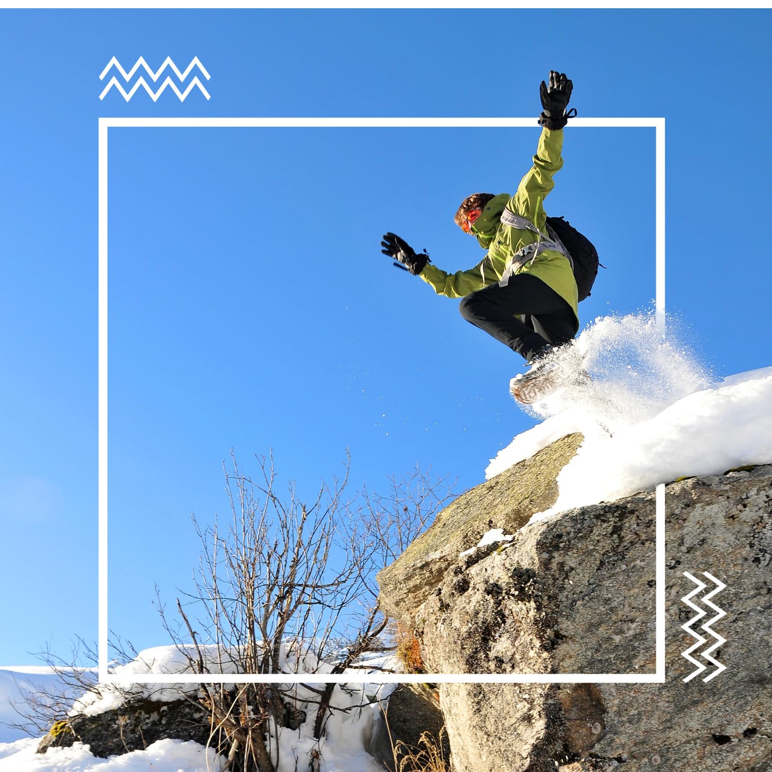 EVVO - Originale - Racchette da neve Made in France con solette con chiodi Michelin®, attacchi regolabili, per uomo e donna con borsa di trasporto inclusa, per tutti i terreni, escursioni, snowboard