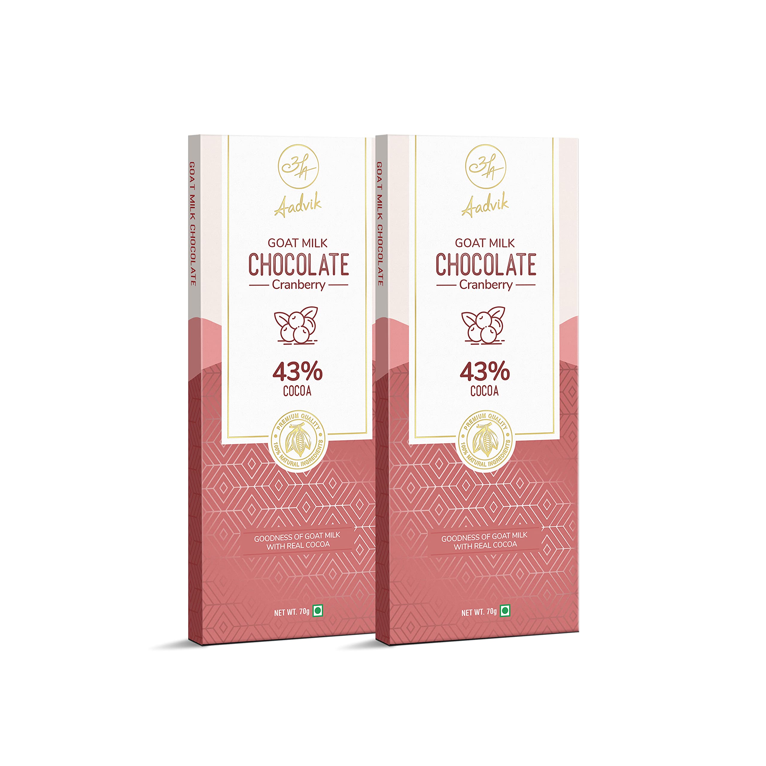 Aadvik Goat Milk Chocolate | Cranberry | 140gms | 100% Natural & Premium Ingredients | Pack of 2-image-20