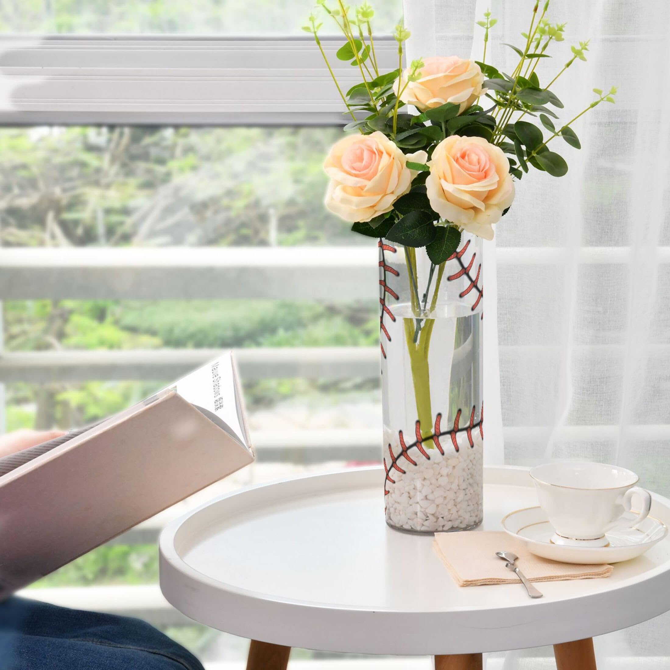 Amazon.com: Baseball Stitches Softball Plastic Vase for Flowers