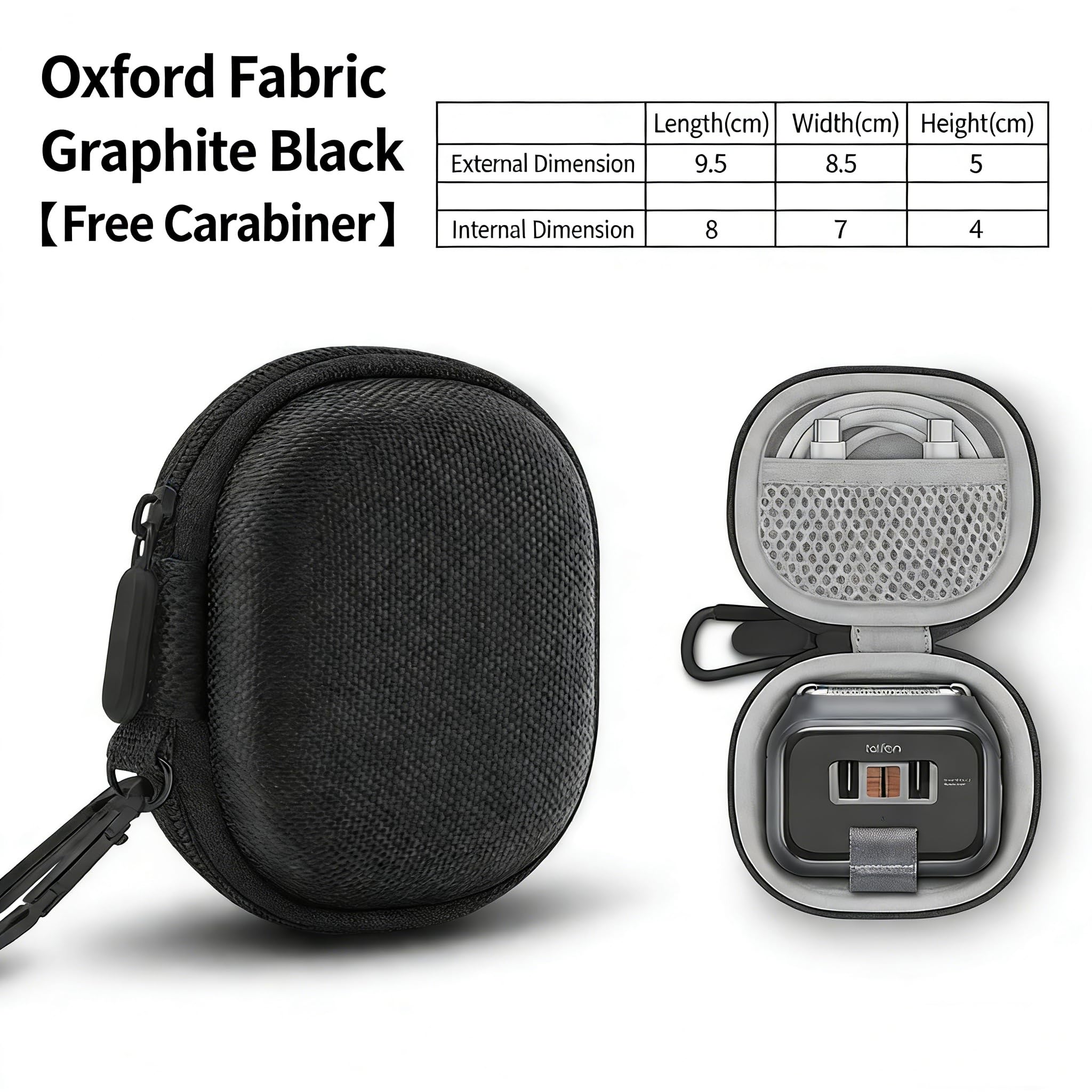 Custodia rigida per Laifen P3 Pro Rasoio Elettrico Custodia di Trasporto Impermeabile Anti-Caduta Custodia di Protezione Custodia da Viaggio Portatile (nero)