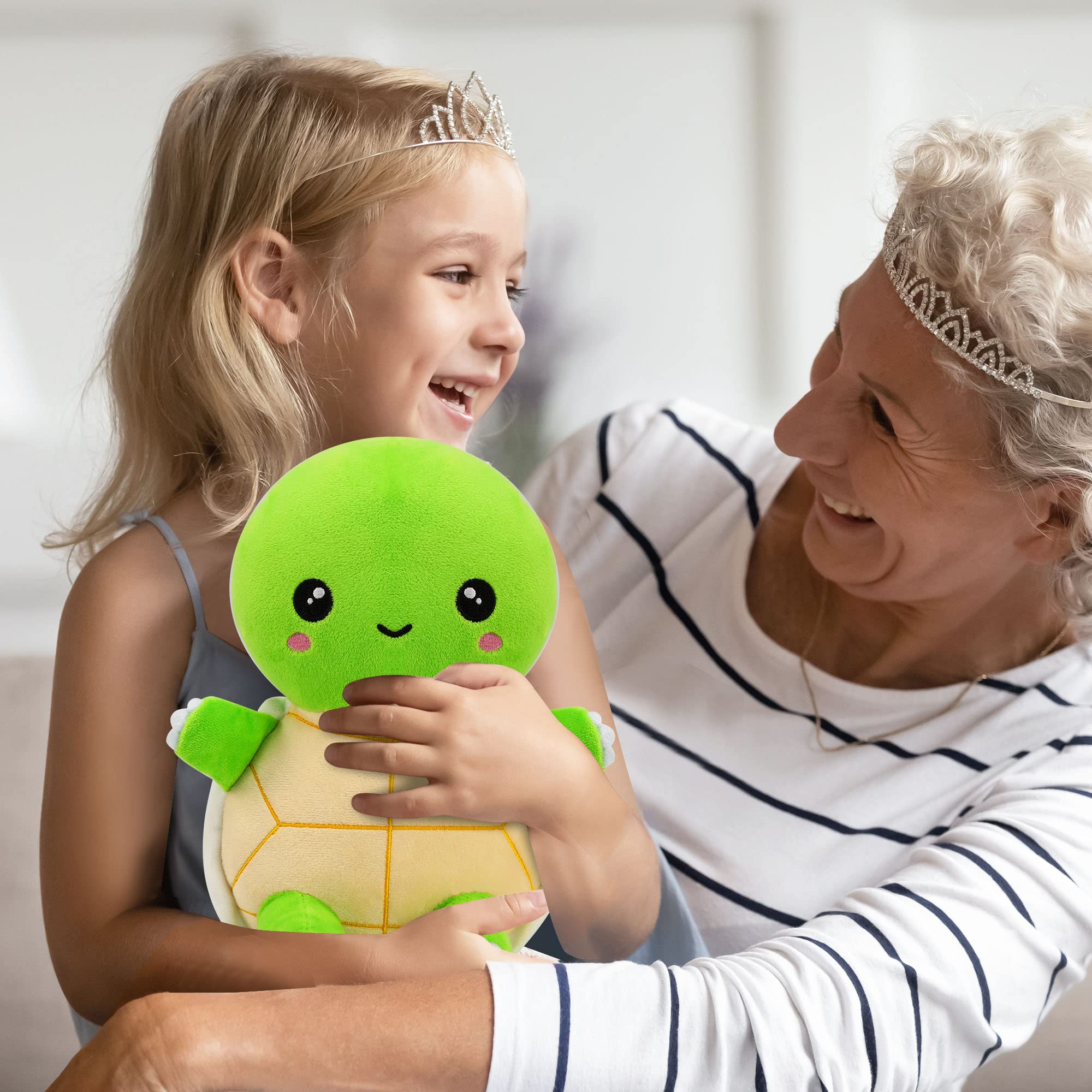 11'' Green Turtle Plushies Cute Stuffed Animal Tortoise Plush Toy Adorable Soft Turtle Doll Creative for Kids Boys Girls - Image 6