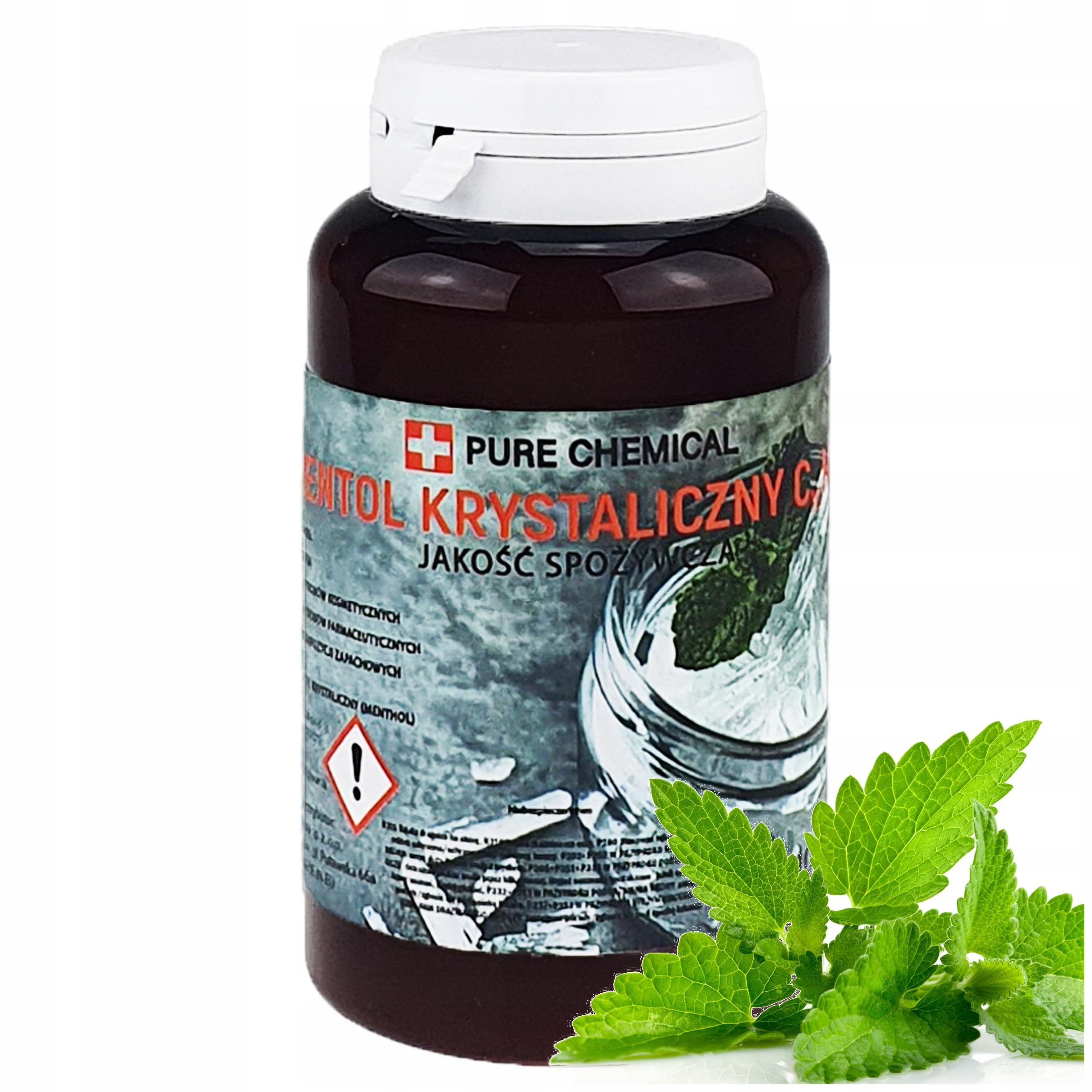 PURE CHEMICAL - Kryształki mentolu 100 g - Naturalne kryształki mentolu - Dodatek do sauny - Kryształki do sauny - Uwalnia drogi oddechowe - Zapewnia intensywny zapach - Akcesoria do sauny (100g)