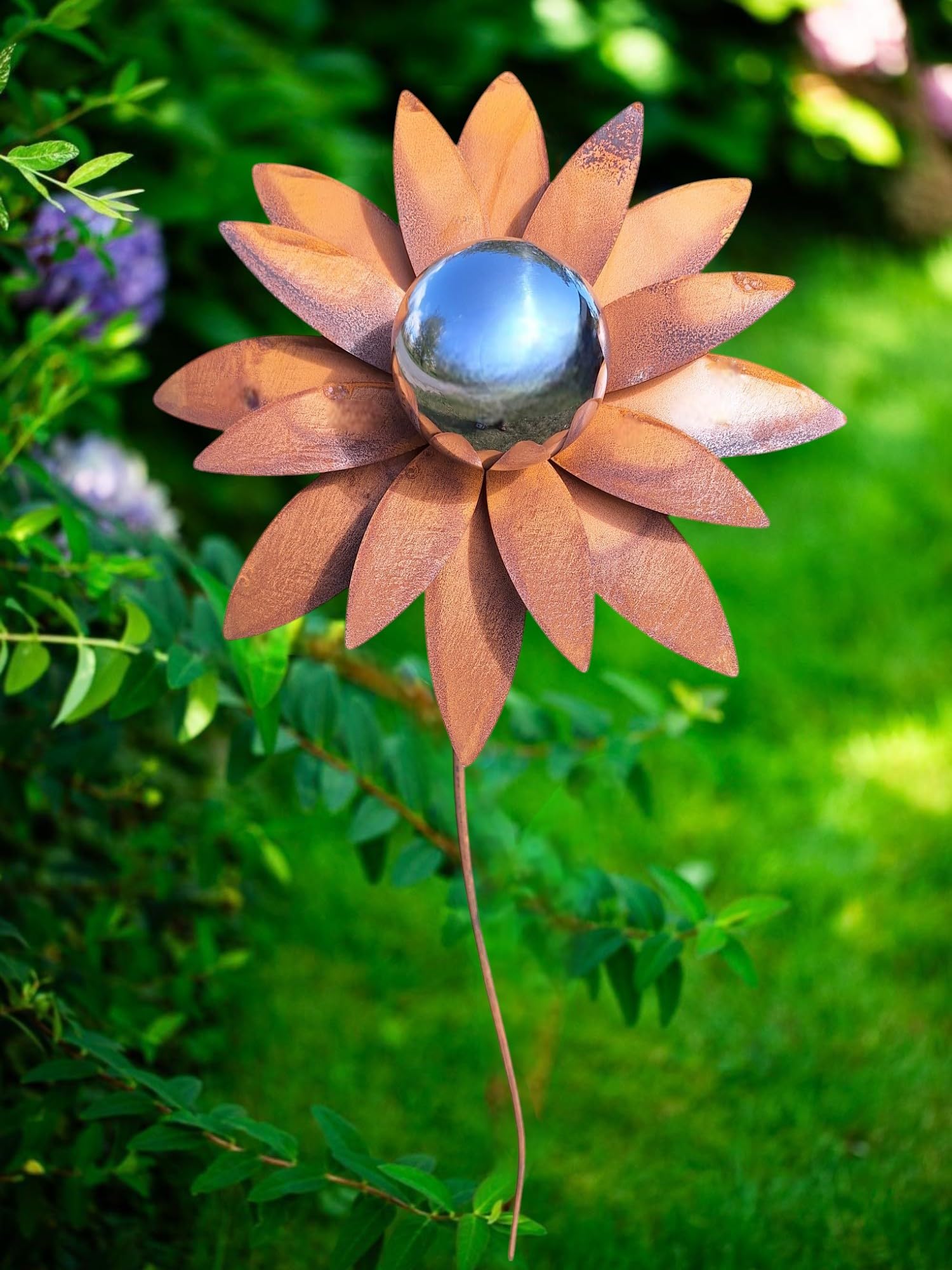 Gartenstecker Stern Edelrost - 78cm Metall Dekoration Für Garten