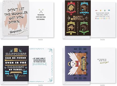 Miniatura 7 de American Greetings Paquete de tarjetas de lujo de Harry Potter con sobres, cumpleaños y para todas las ocasiones (32 unidades)