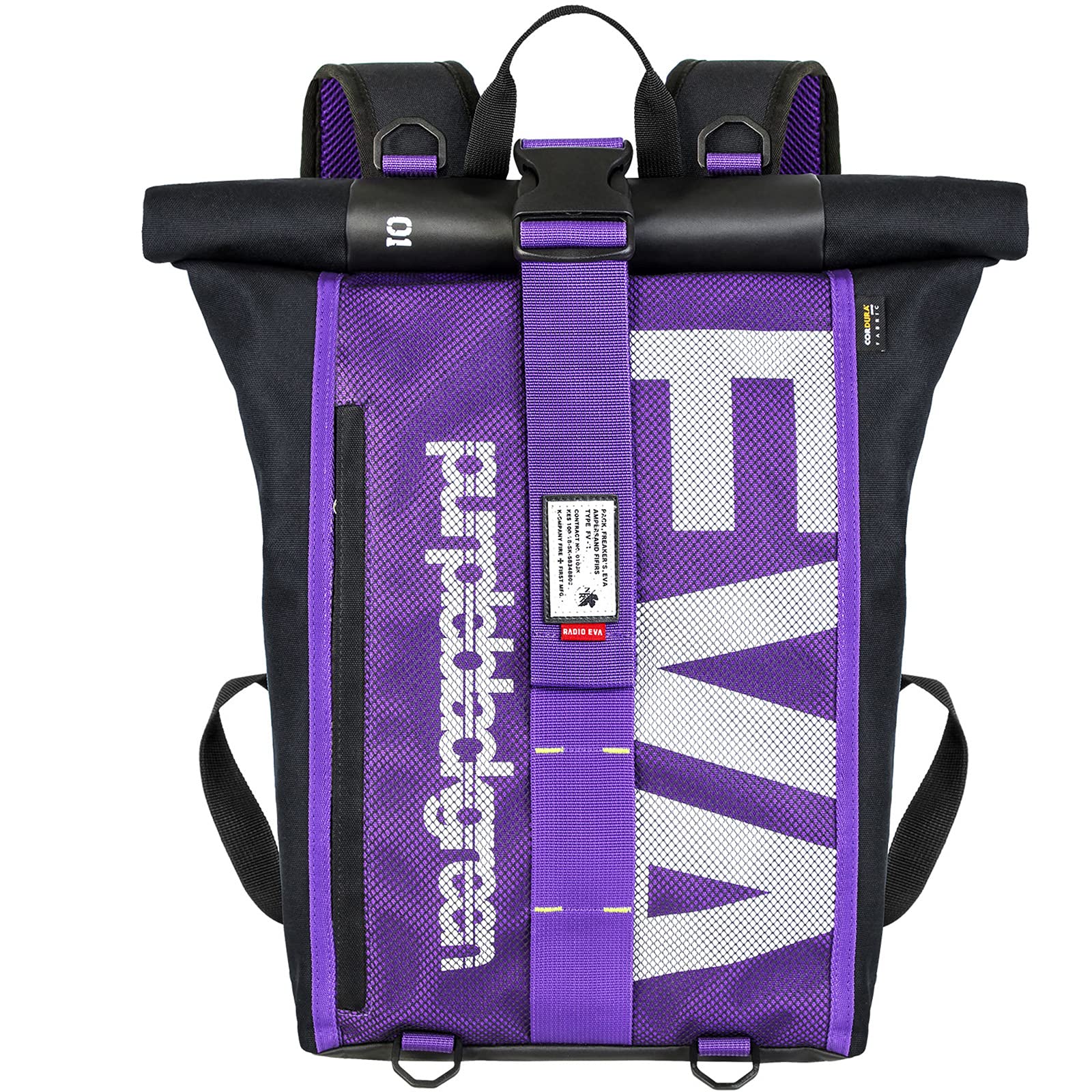 x RADIO EVA - Evangelion Roll Top Backpack School Casual Daypack