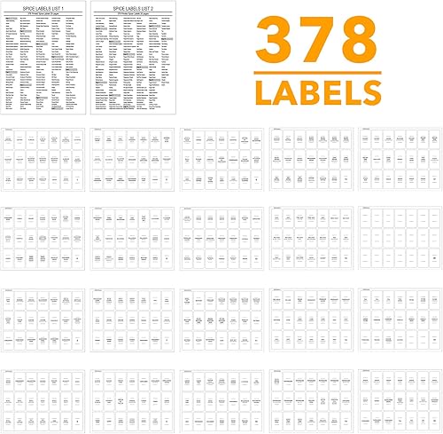 Miniatura 7 de SpaceAid Spice Drawer Organizer with 24 Spice Jars, 378 White Minimalist Spice Labels, 4 Tier Seasoning Rack Tray Insert for Kitchen Drawers, 11.25"
