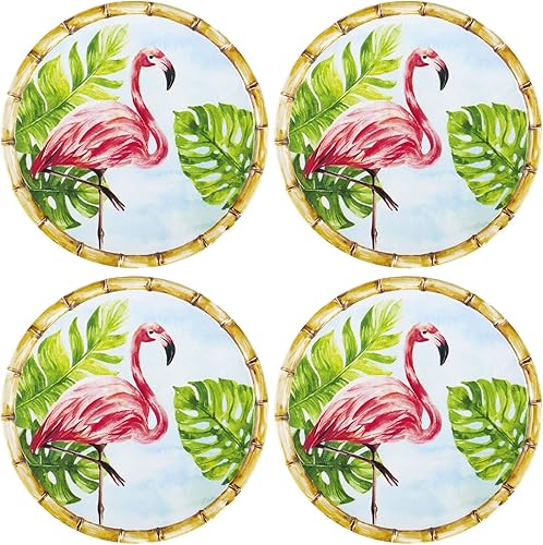 Miniatura 4 de Supreme Housewares 4 platos de postre de melamina de 6 pulgadas, platos de cena, platos pequeños para servir, platos de fiesta, platos redondos para