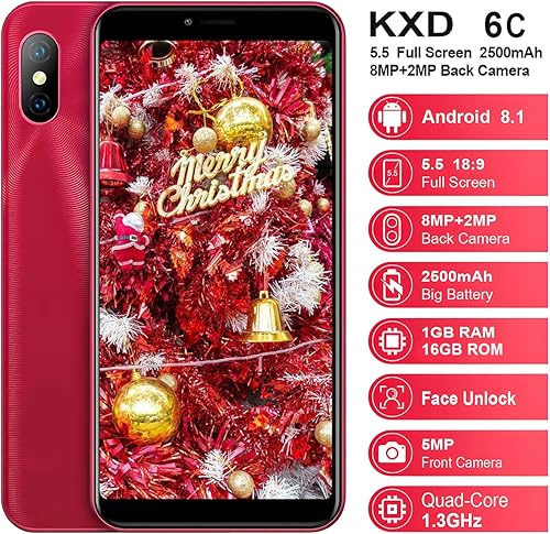 Miniatura 2 de KXD Teléfono Android desbloqueado  EL 6C 5.5 pulgadas de pantalla completa de teléfono inteligente barato  4G Dual Sim desbloqueado teléfonos