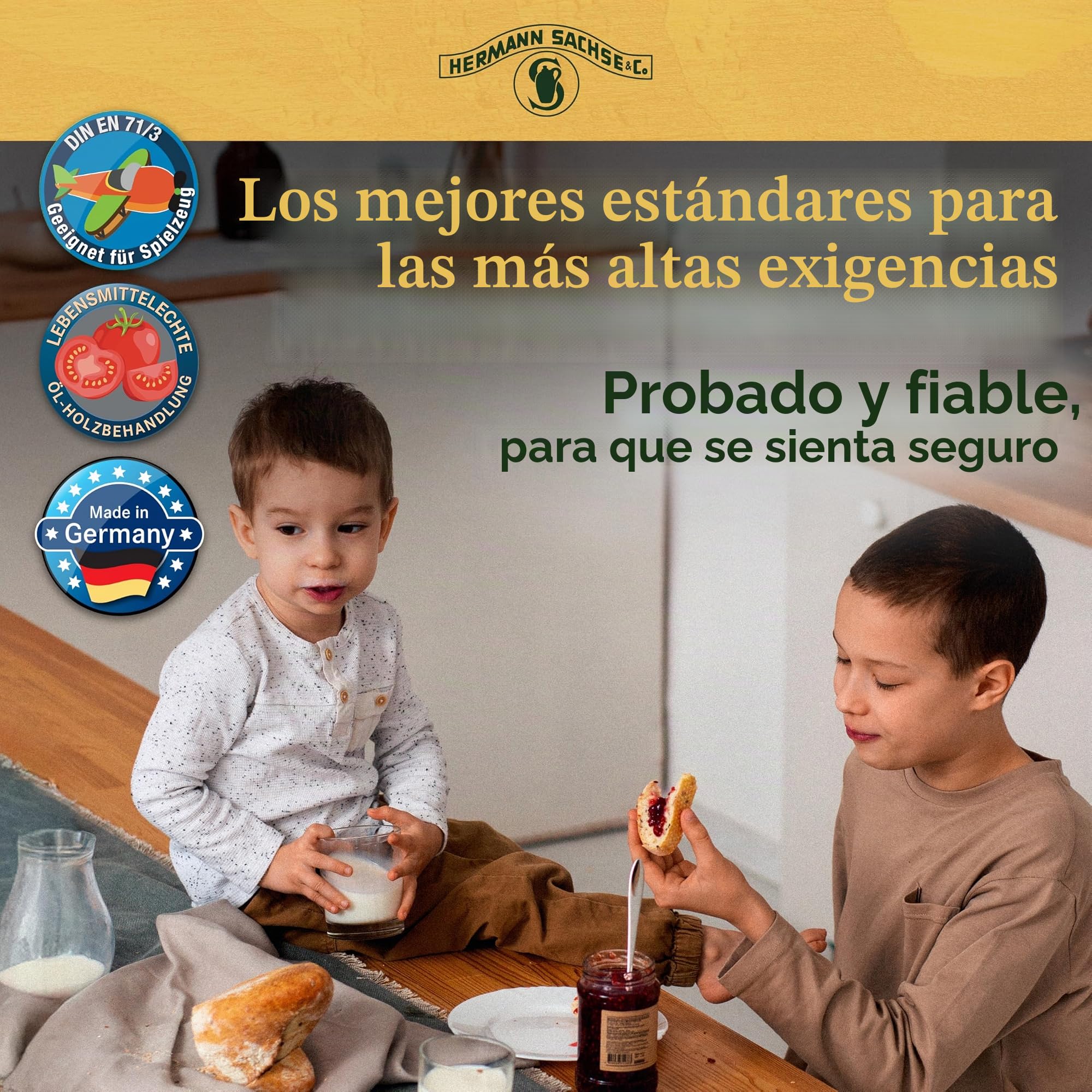 Hermann Sachse Aceite para madera que necesita este aceite duro, para encimeras, muebles para mesas, muebles, aceite de linaza, protección de madera en interiores (2,5 litros)