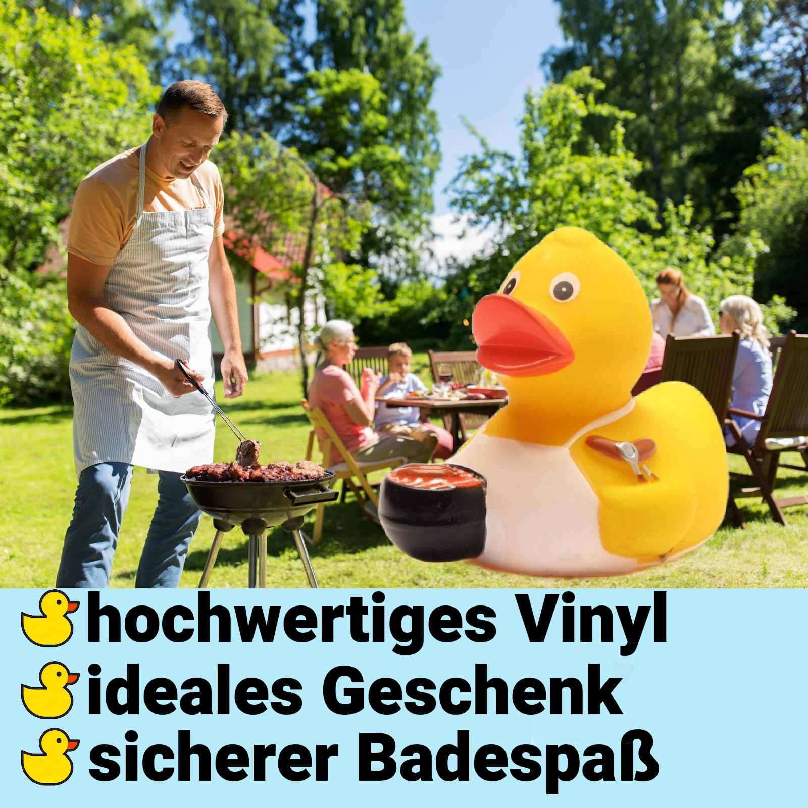 Rubber Duck Barbecue, Gelb, Small - Image 2