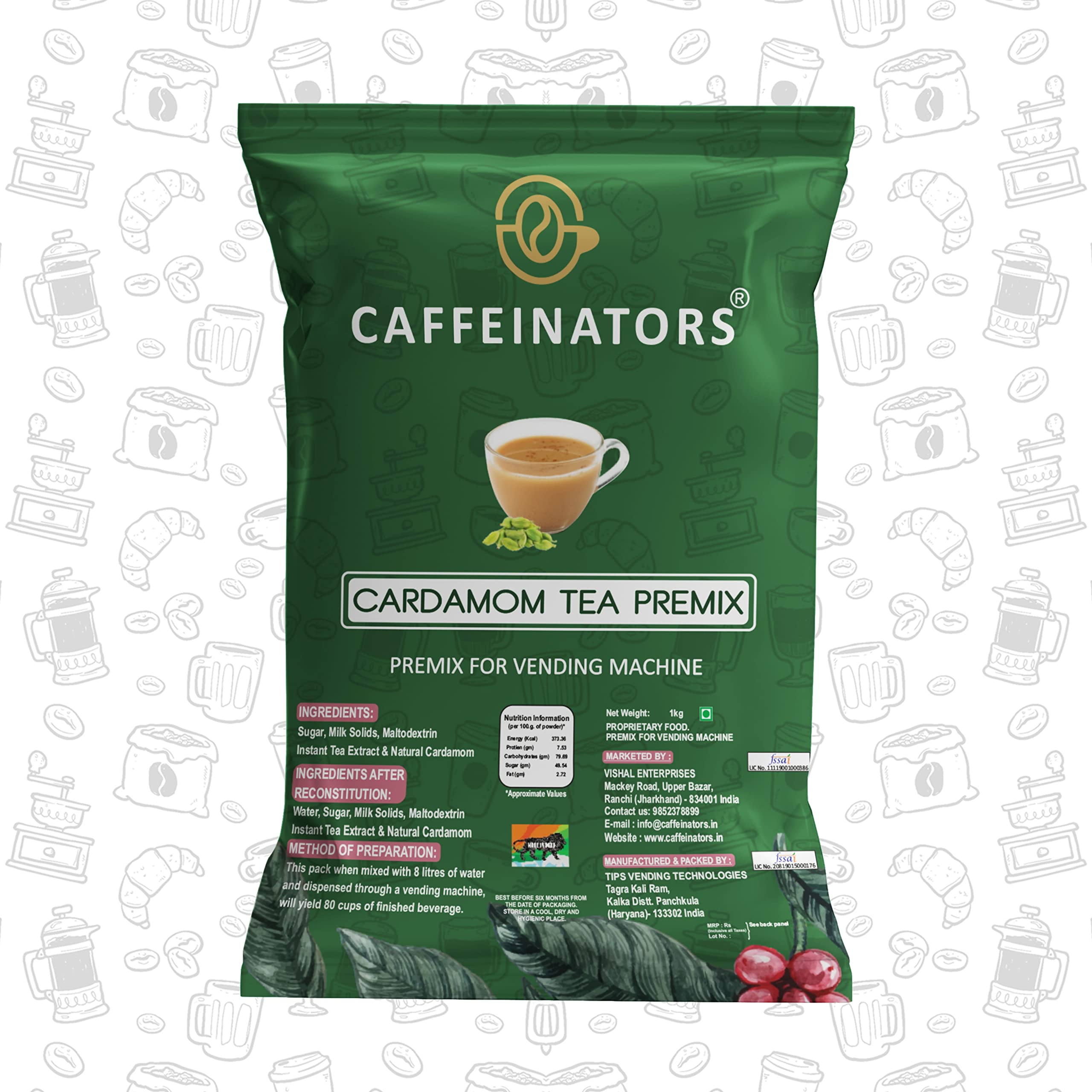 Caffeinators Cardamom Tea Premix Instant Tea & Instant Powder Premix Incredibly Authentic | Strong Chai | Instant Tea Premix Strong Chai || Ready Mix Chai 1Kg (B09PBYD9WR) Amazon Price History, Amazon Price Tracker