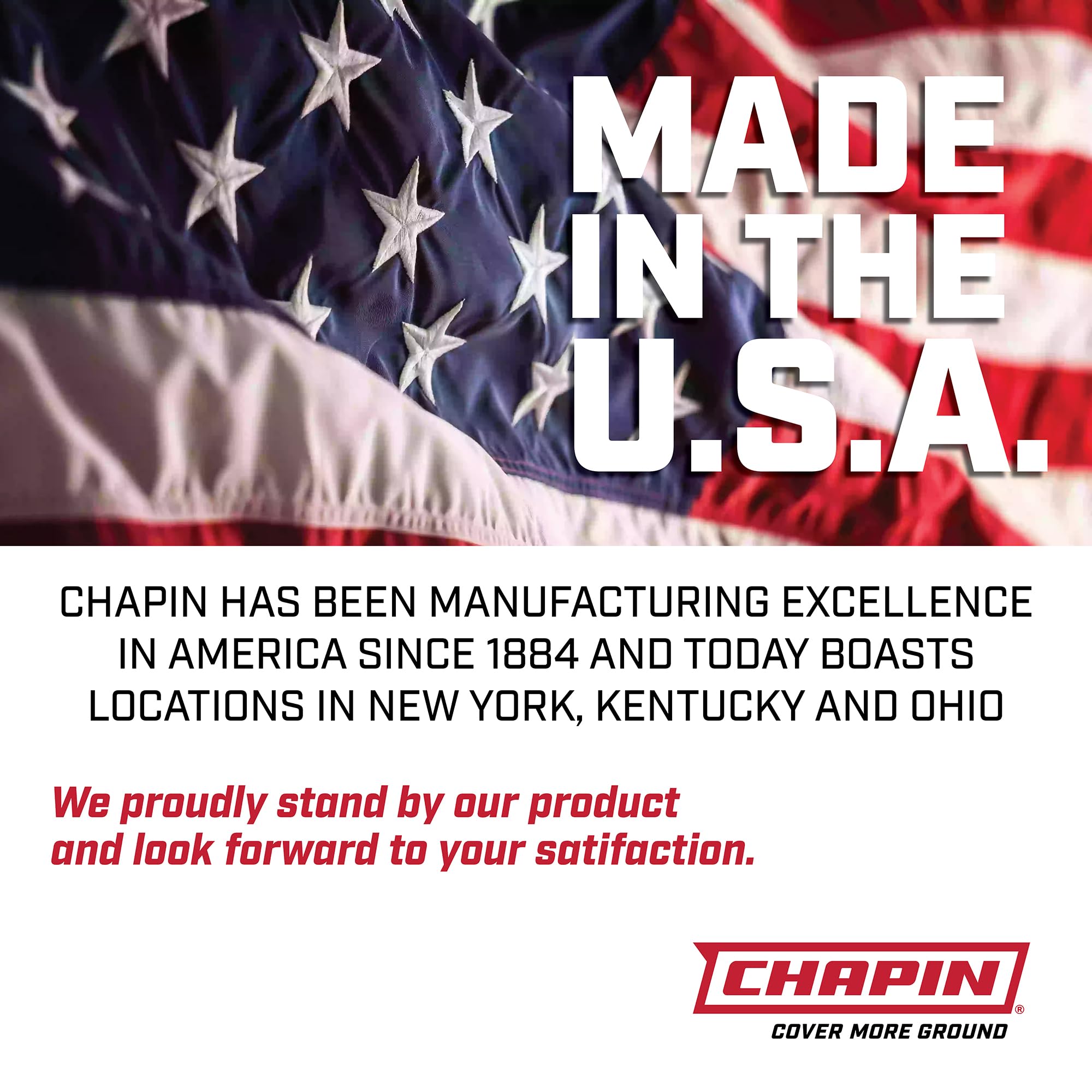 Chapin International 20541 Pulverizador Multiusos para césped y jardín de 1 galón con boquillas espumosas y Ajustables, Fabricado en los Estados Unidos, 1 Paquete, Blanco translúcido