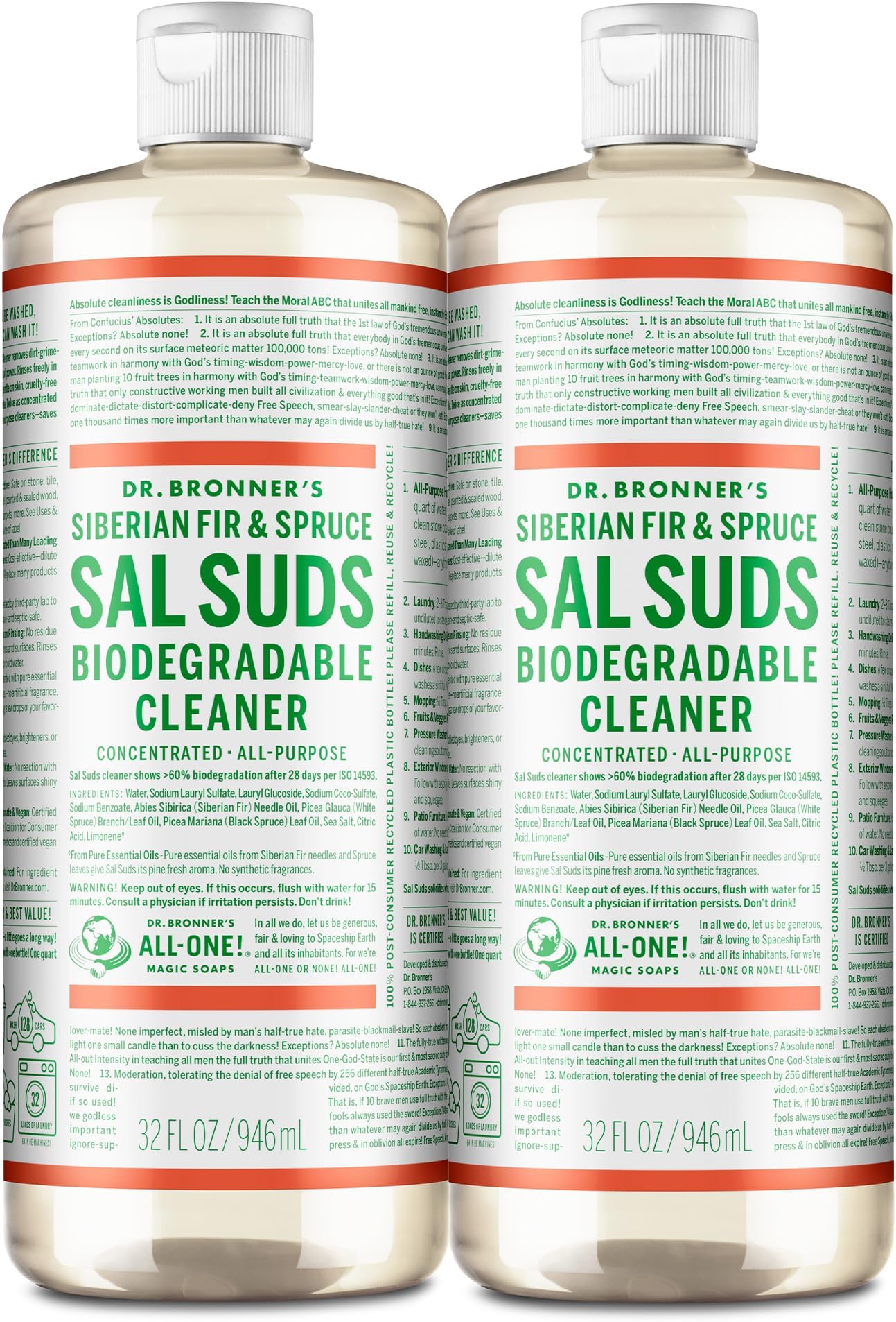 Dr. Bronner's Sal Suds Biodegradable Cleaner (32 oz, 2