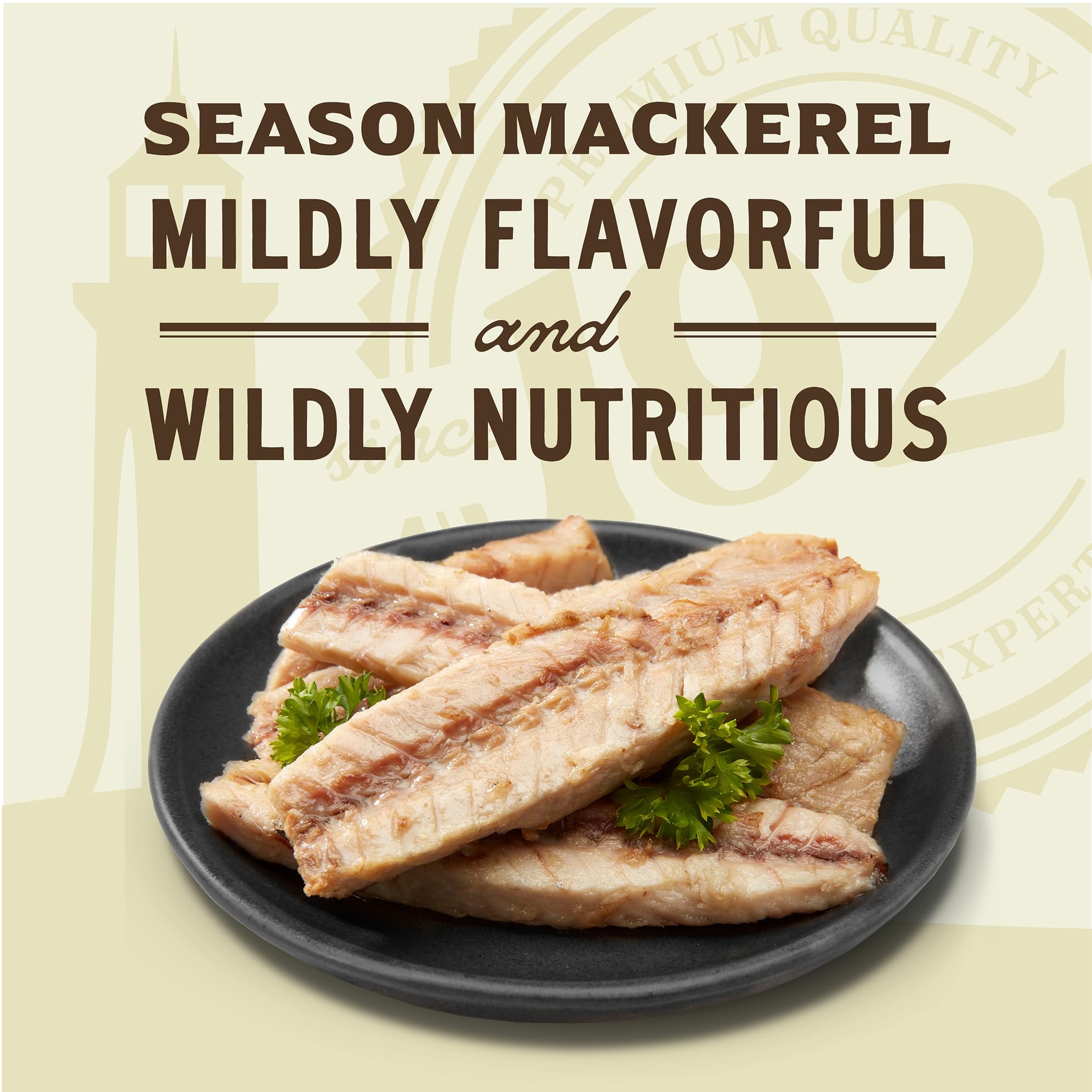 Season Mackerel in Water - Skinless & Boneless, No Salt Added, Wild Caught, Keto Snacks, Canned Mackerel Fillets, Full of Vitamins, Low in Mercury, Kosher, Non-GMO, 20g of Protein - 4.37 Oz, 24-Pack