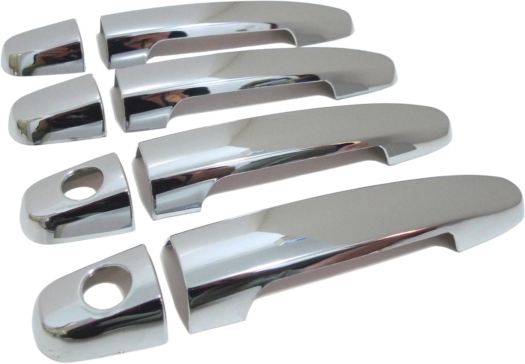 Chrome Handle Cover Set fits for Toyota Camry 2001-2006 / Corolla 2001-2006 / Fortuner 2005+ / Hilux Vigo 2005-2010 / Innova 2004+ / Prius 2004-2009 / RAV4 2001-2010 / Yaris 2005-2011