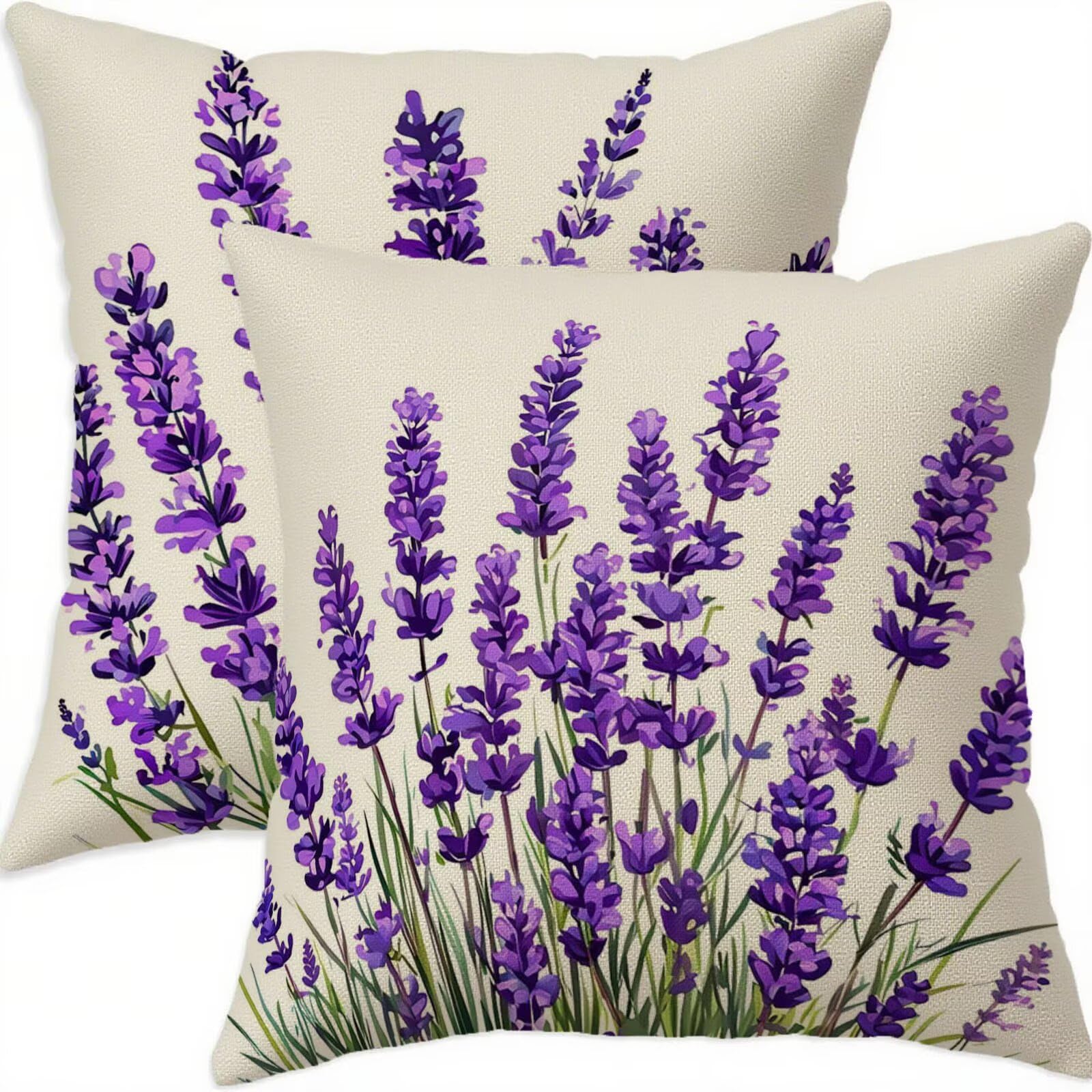 Housse Coussin 60x60cm Violet Imperméable pour Patio et Canapé de Jardin