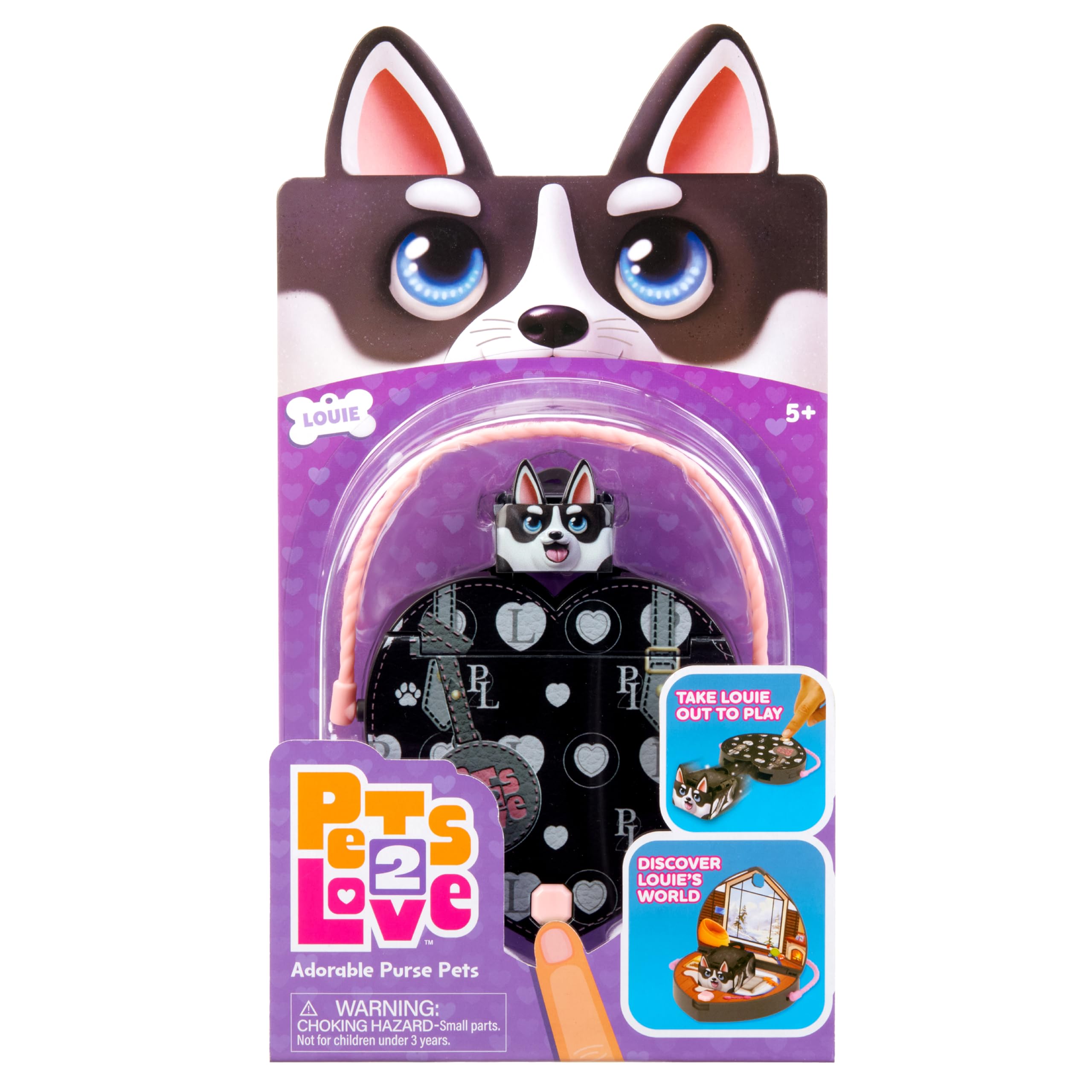 Amazon.com: Pets 2 Love Louie the Dog Toy Pet with Heart-Shaped
