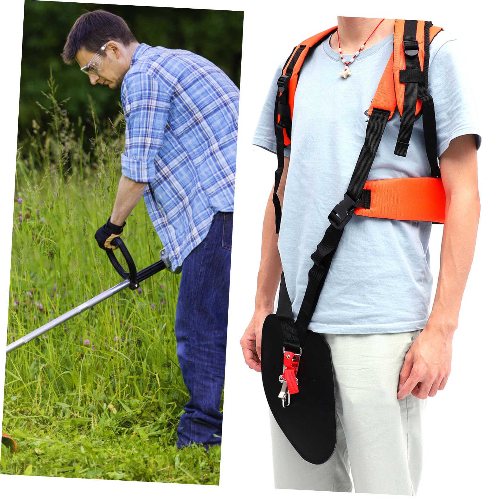 Gatuida 2piezas Correas Suaves para Cinturón Acolchado Cómodo Hombro Accesorios para Desbrozadora para Jardinería