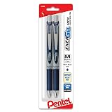 Pentel EnerGel RTX Retractable Liquid Gel Pen, (0.7mm) Metal Tip, Medium Line, Navy Blue Ink 2-Pk (BL77BP2CA) – view 1