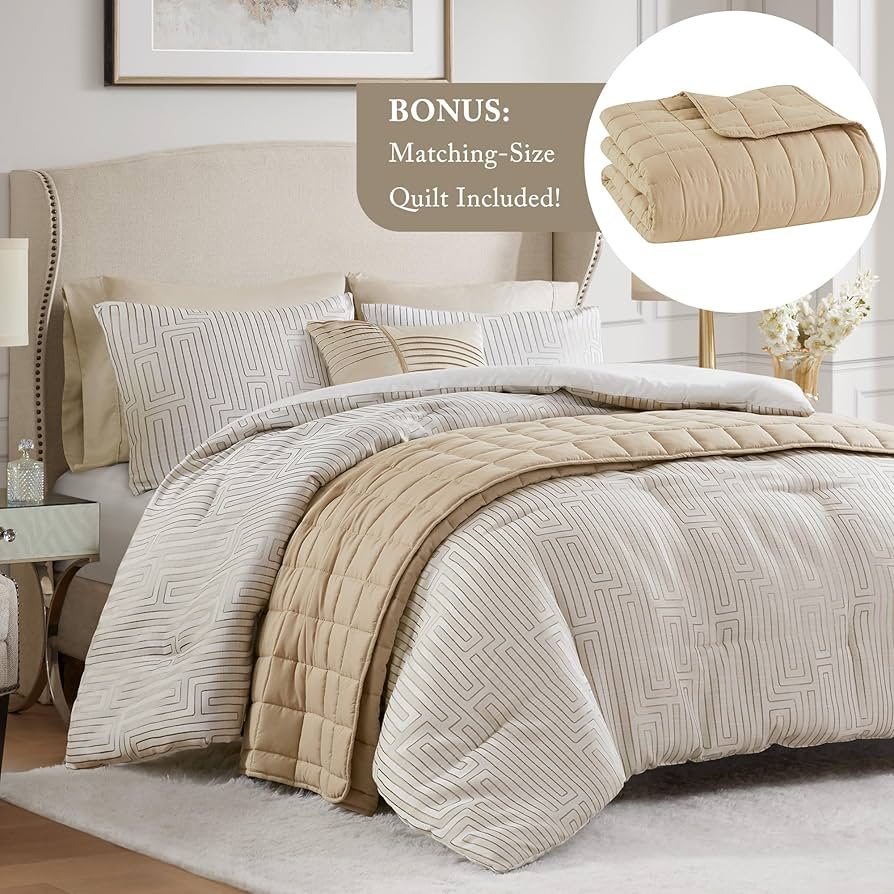THE TOE （Madison Jacquard ） Amazon.com: Madison Park Odette Cozy Comforter Set Jacquard