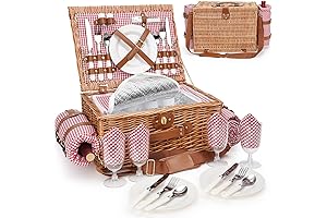 Premium Picnic Basket with Style for the Perfect Outdoor Adventure for Four