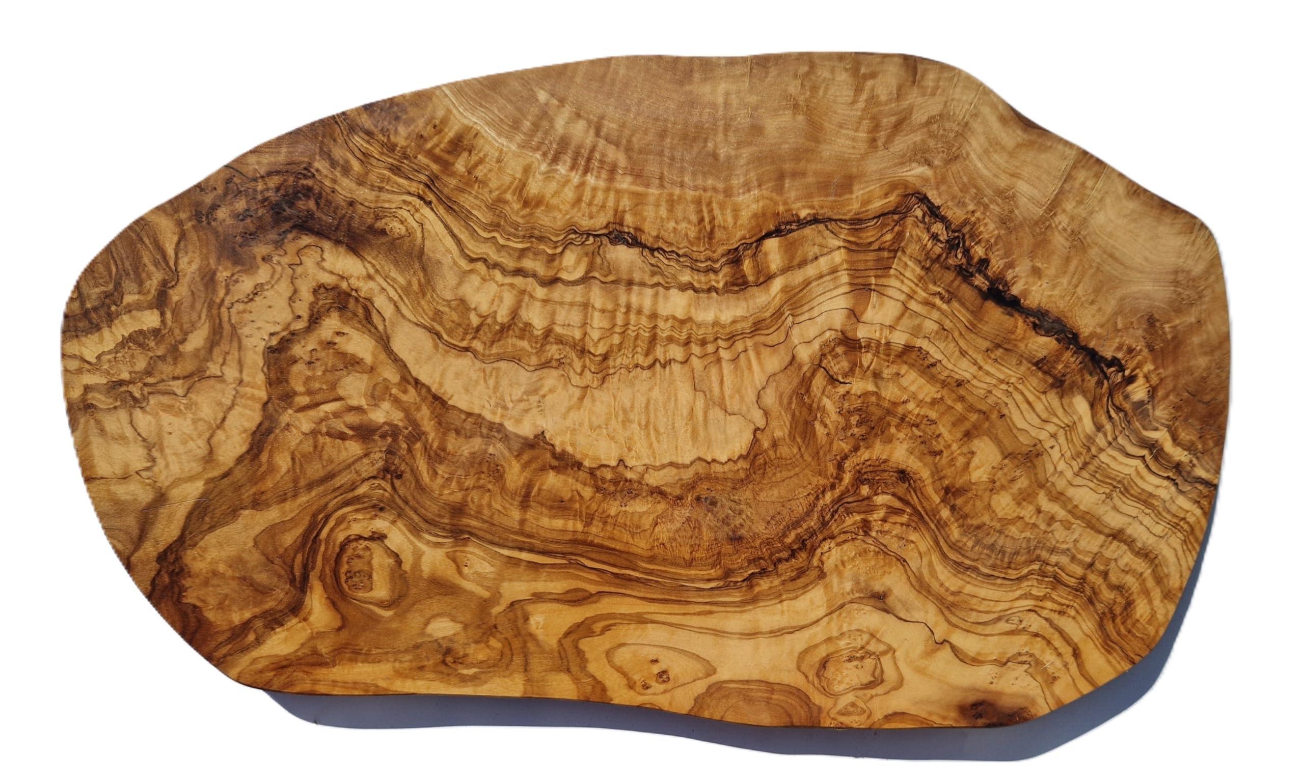 Tabla grande de madera de olivo para cortar, servir y antipasti, 50 x 22 cm