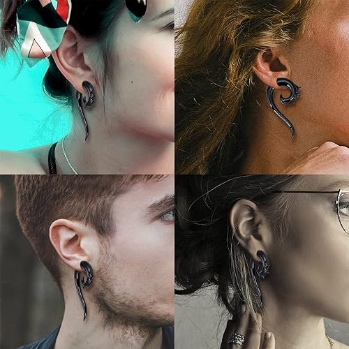 Miniatura 4 de Stuppendux Tapones de dilatación en espiral de cristal para oreja, dilatadores, dilatadores, dilatadores, piercings para el cuerpo, medidores de