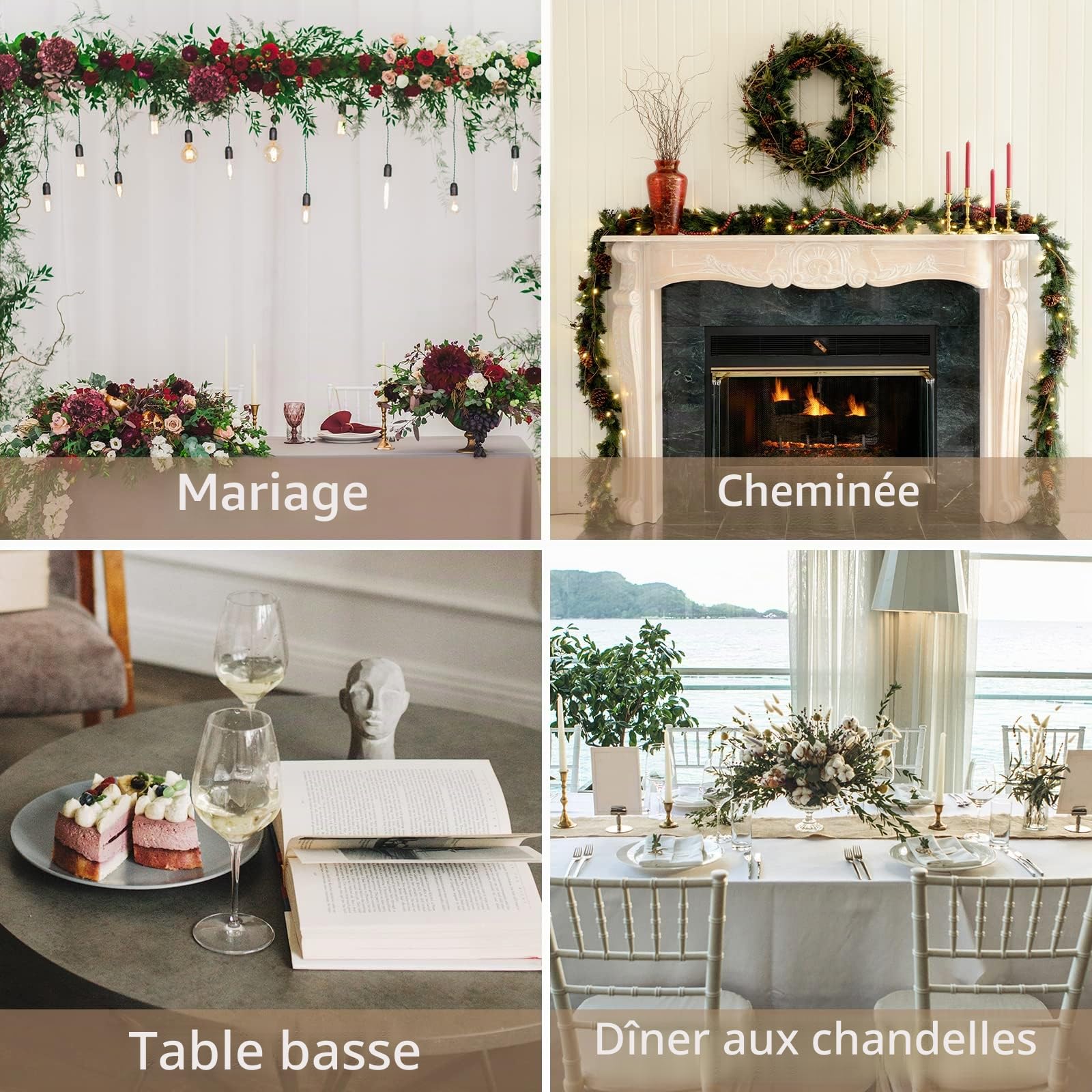 Sziqiqi 6 Pièces Bougeoir Or pour Centre de Table Mariage - 48cm Bougeoirs en Métal Moderne Chandeliers en Verre Photophore Decorative Cadeau pour Mariage Noël