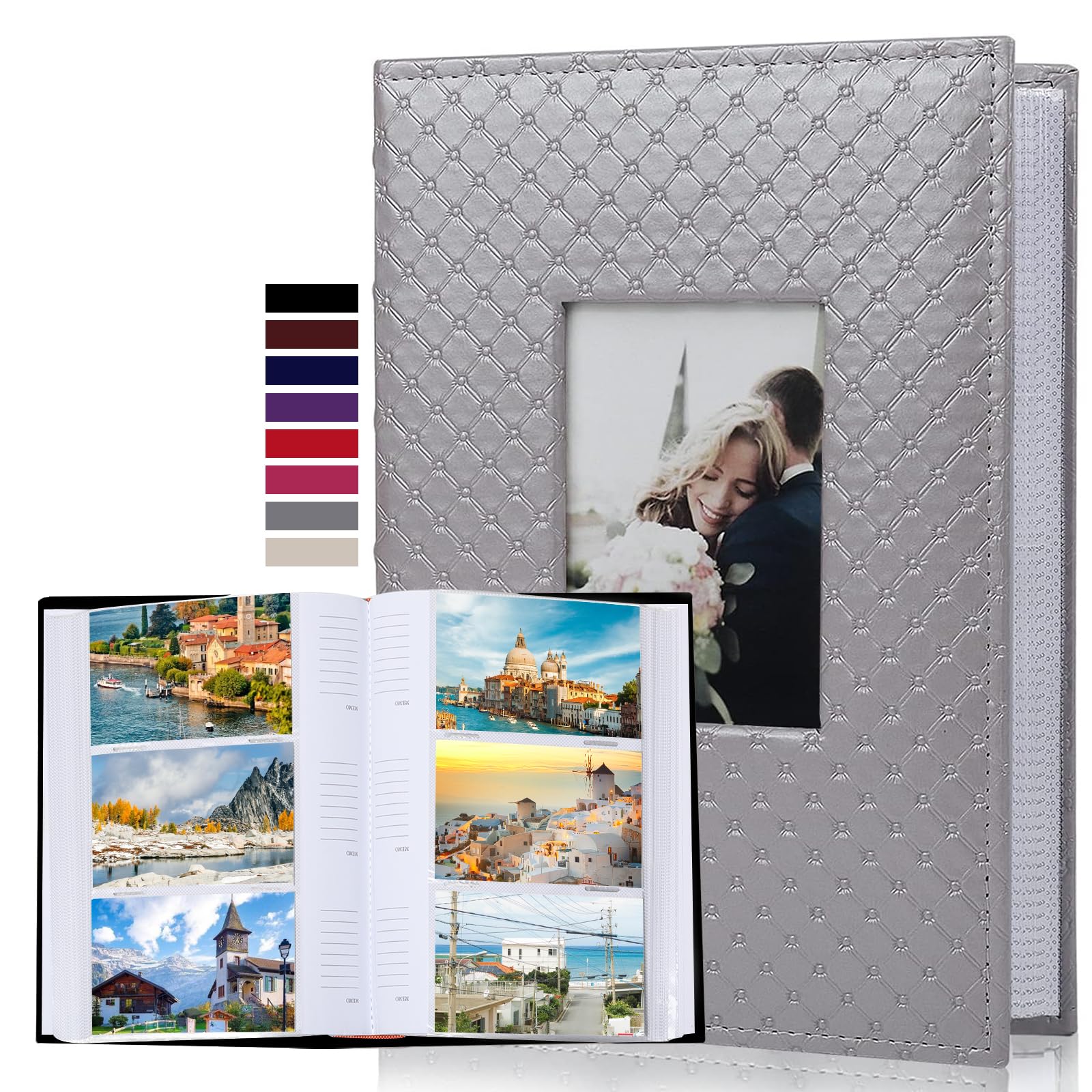 Album photo 10x15 cm gris pour raconter vos vacances en famille