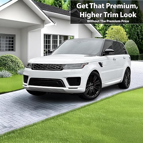 Miniatura 2 de BOGAR TECH DESIGNS Adhesivo de vinilo de repuesto para parachoques delantero de rejilla compatible con Range Rover Sport 2018-2022, negro brillante
