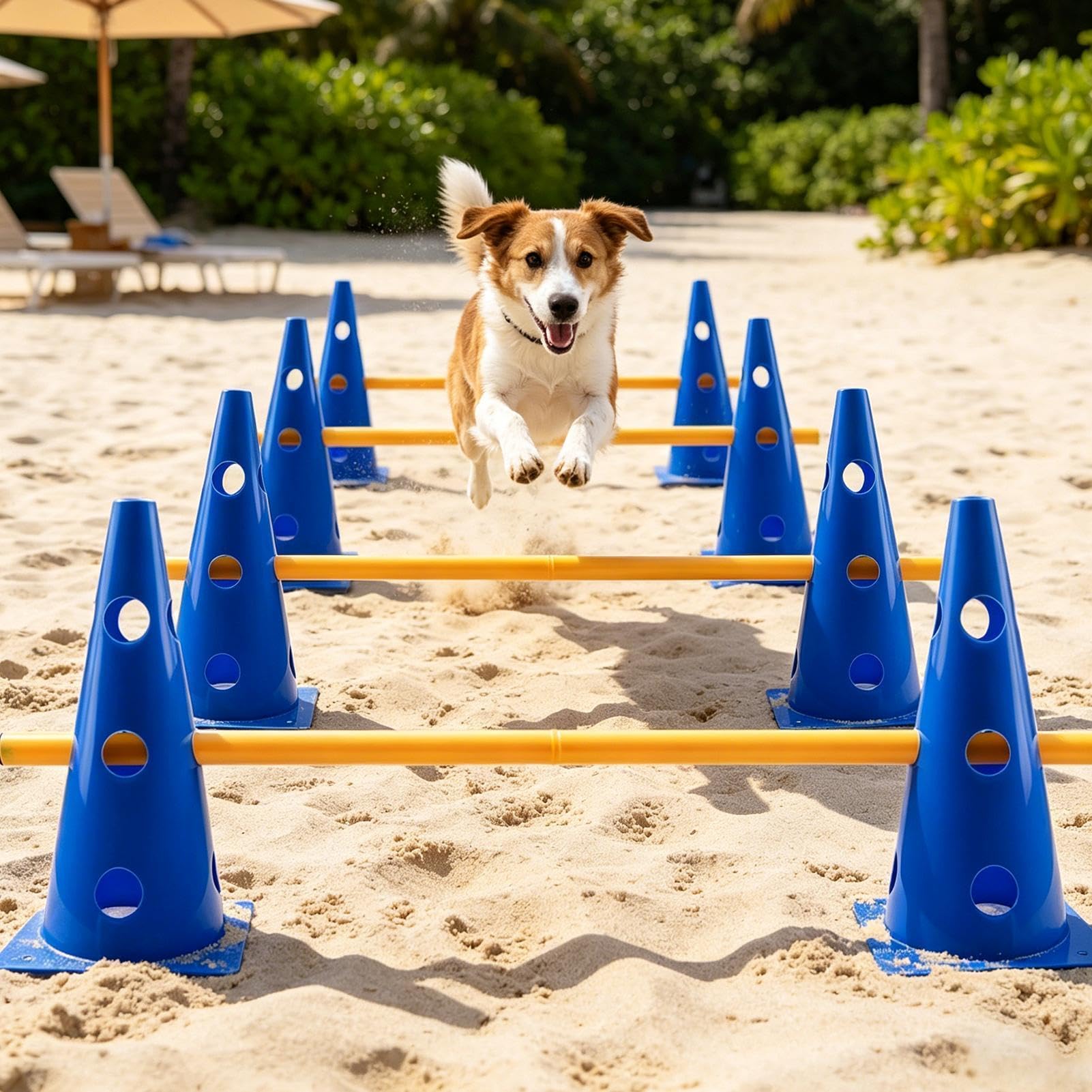 Tor Przeszkód Dla Psów Przeszkody, pachołki i sprzęt do treningu agility | Tor przeszkód na zewnątrz do ćwiczeń pupila Od Małych Po Duże Szczenięta I Psy Do Domu Ogrodu Podwórka