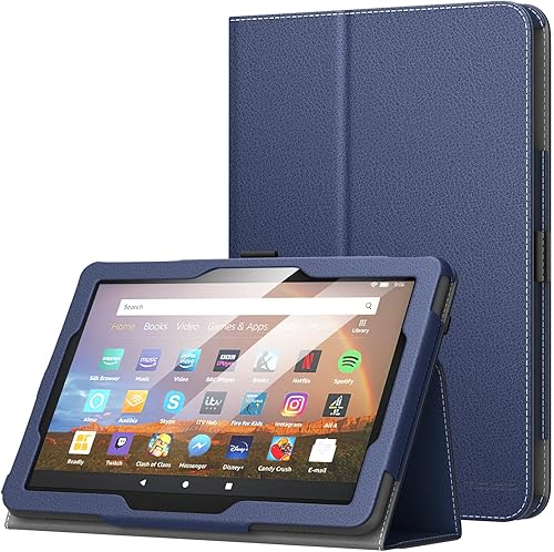 MoKo - Funda compatible con la tablet Kindle Fire HD 8 y 8 Plus (10 generación, versión de 2020), funda de soporte plegable y diseño delgado con