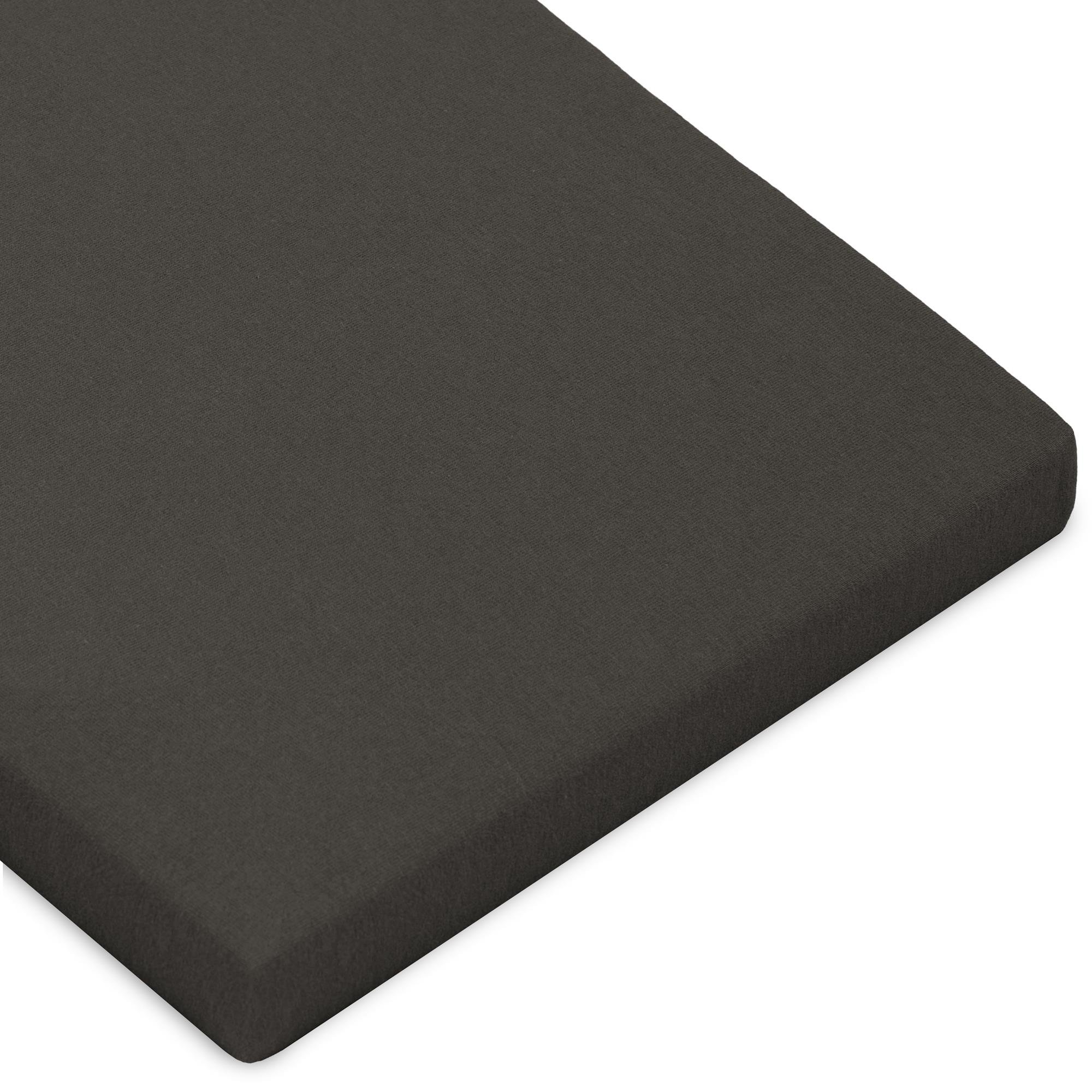 CelinaTex Casca Topper Spannbettlaken 180x200-200x220 cm anthrazit Jersey Mako Baumwolle 210g/qm Elasthan Spannbetttuch