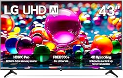 LG 43UA7700P 43 inch Class UA77 Series LED AI 4K Smart webOS TV &lpar;2025&rpar;