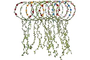 10 PCS Flower Headband Rose Flower Wreath For Travel And Wedding Festivals