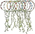 10 PCS Flowers Crown Floral Garland Headband Rose Flower Wreath For Travel And Wedding Festivals