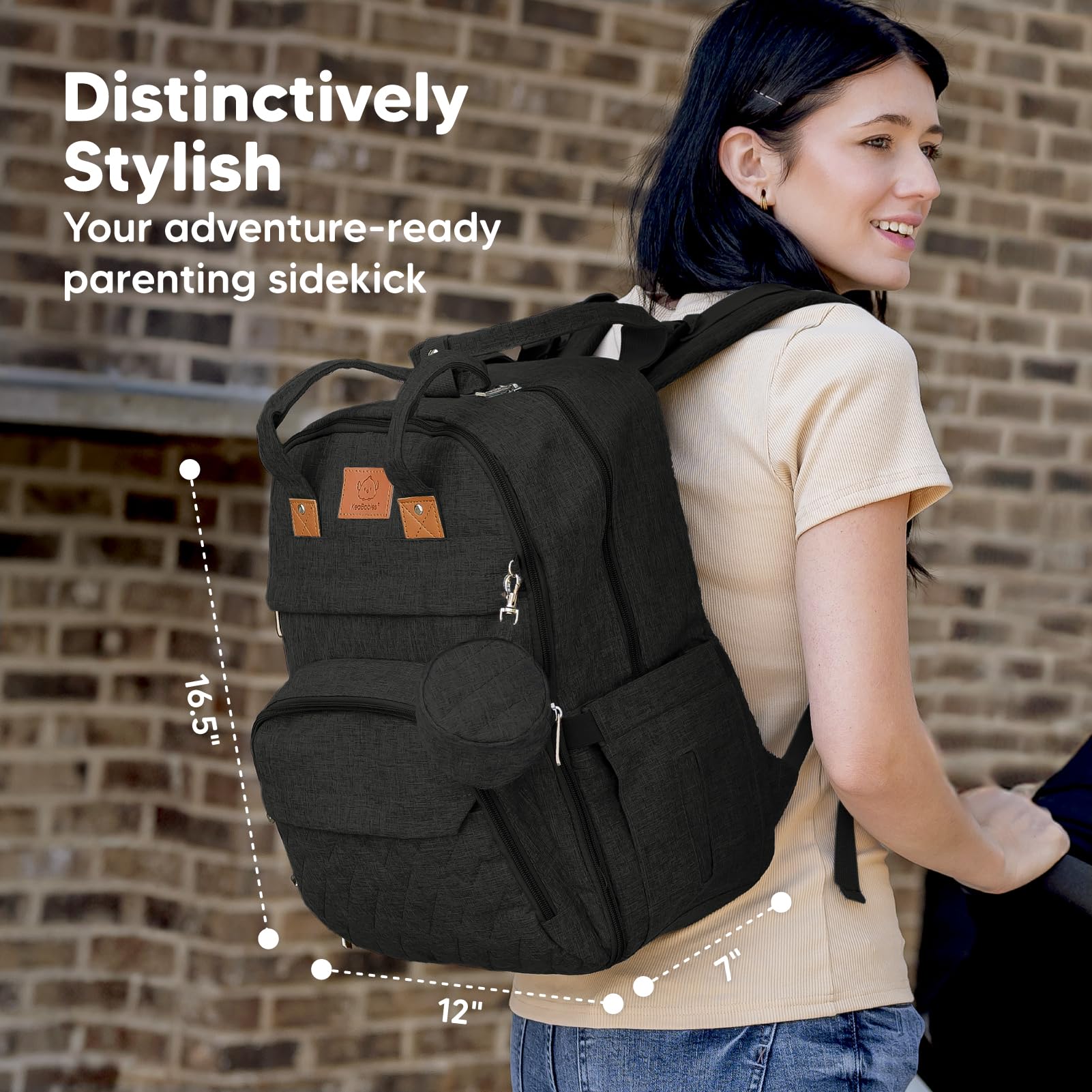KeaBabies Borsa Fasciatoio Zaino - Borsa Fasciatoio con Materassino, Zaino Fasciatoio Grande, Borsa Fasciatoio Organizer per Passeggino, Borse Porta Bebè per Mamma, Papà