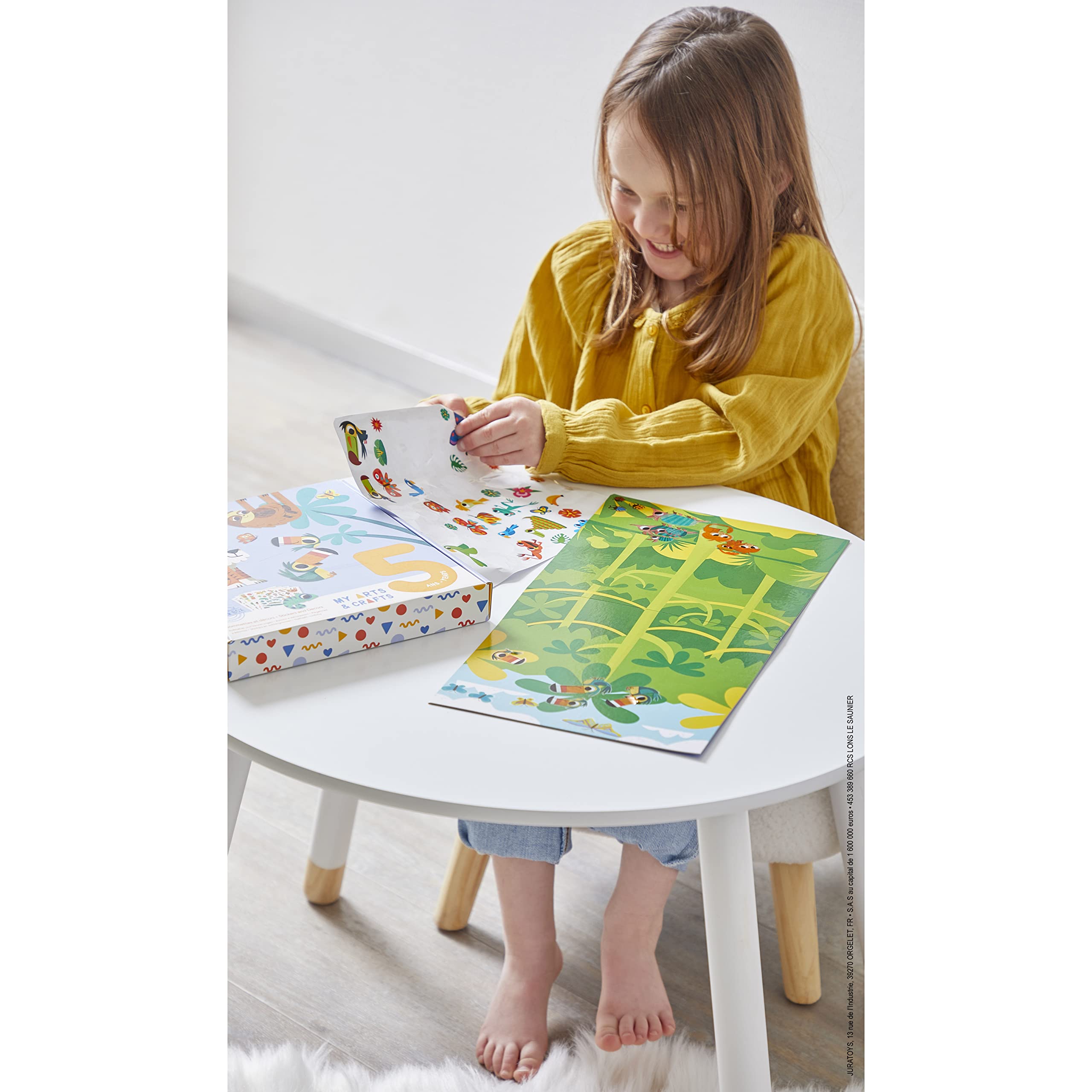 Janod - My Arts & Crafts - A Partir De 5 años - Pegatinas y Cuadros - 5 Cuadros - Manualidad Creativa - Motricidad Fina y Concentración - J07744