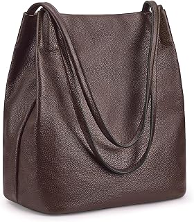 Women Soft Genuine Leather Totes Shoulder Bag Purses and Handbags with Top Magnetic Snap Closure