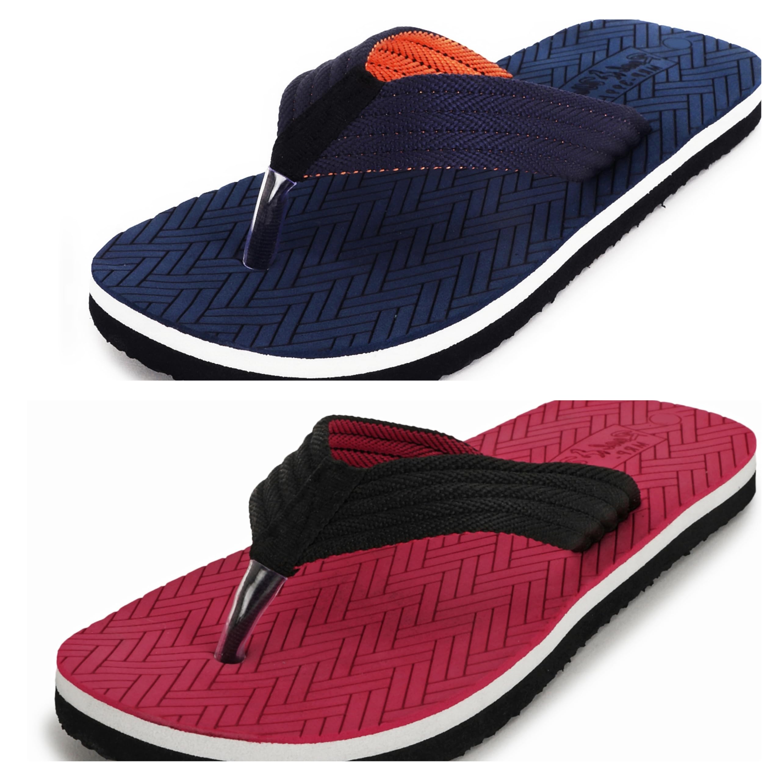Men's Comfort Flip Flops, Textured Footbed, Multiple Colours. very Comfartable Slippers.Combo Pack of 2 Men's Slippers 102-image-29