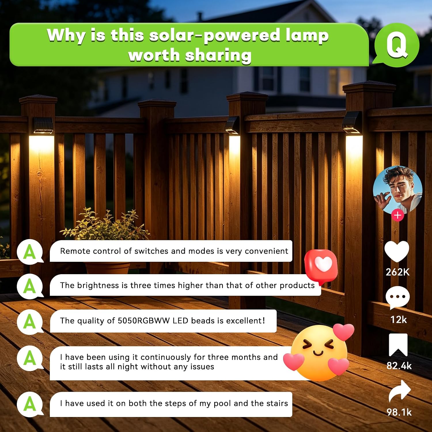 Solar Fence Lights Outdoor with Remote,12 Modes &12 PACK Solar Wall Lights | IP65 Waterproof, 12 Light Modes Remote Control, Ultra Bright,multi-purpose, Long battery life