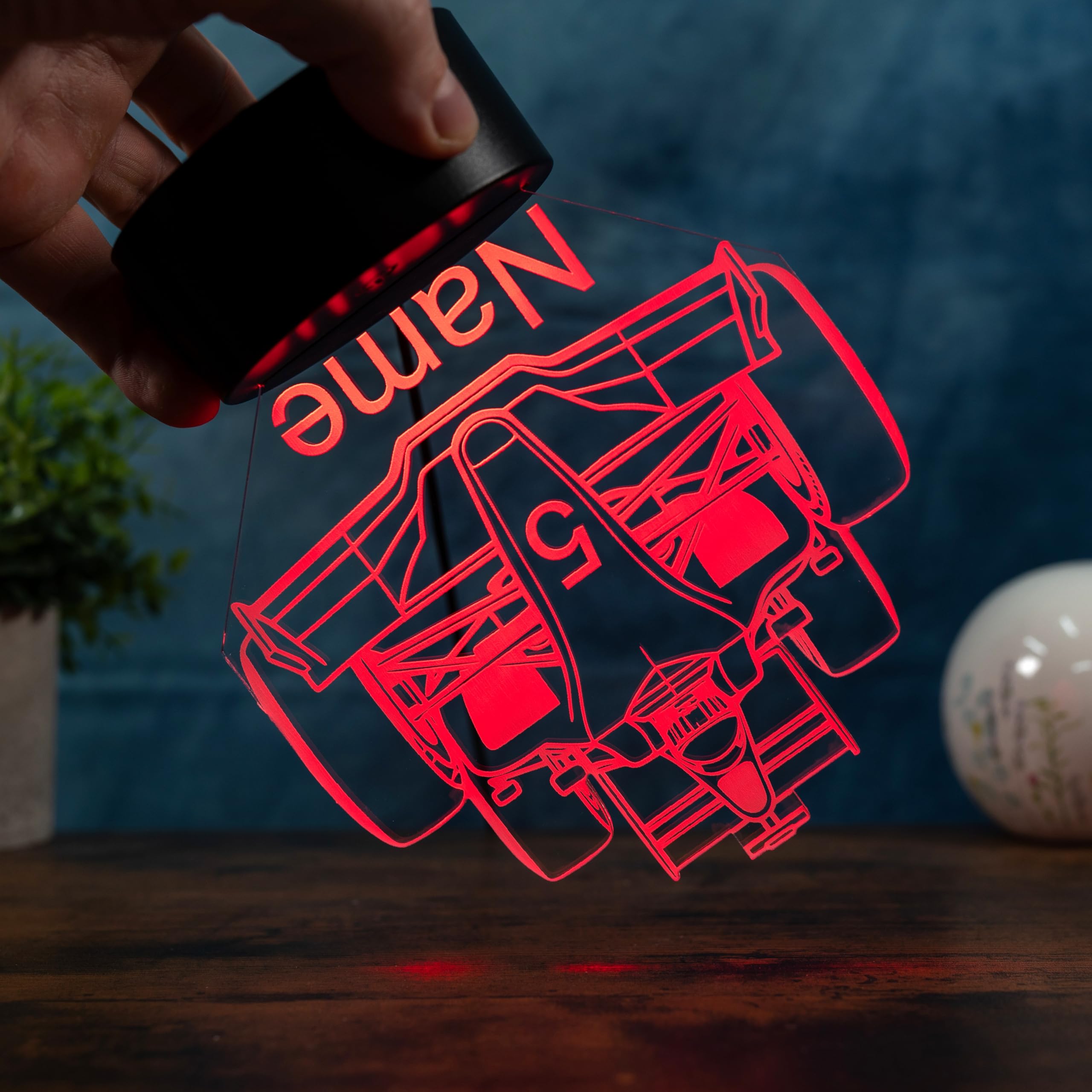Personalisierte Formel-1 Nachtlicht Lampe, Geschenk für Formal eins Fans Geschenk Idee für Rennfahrer, als Tischlampe und Dekor