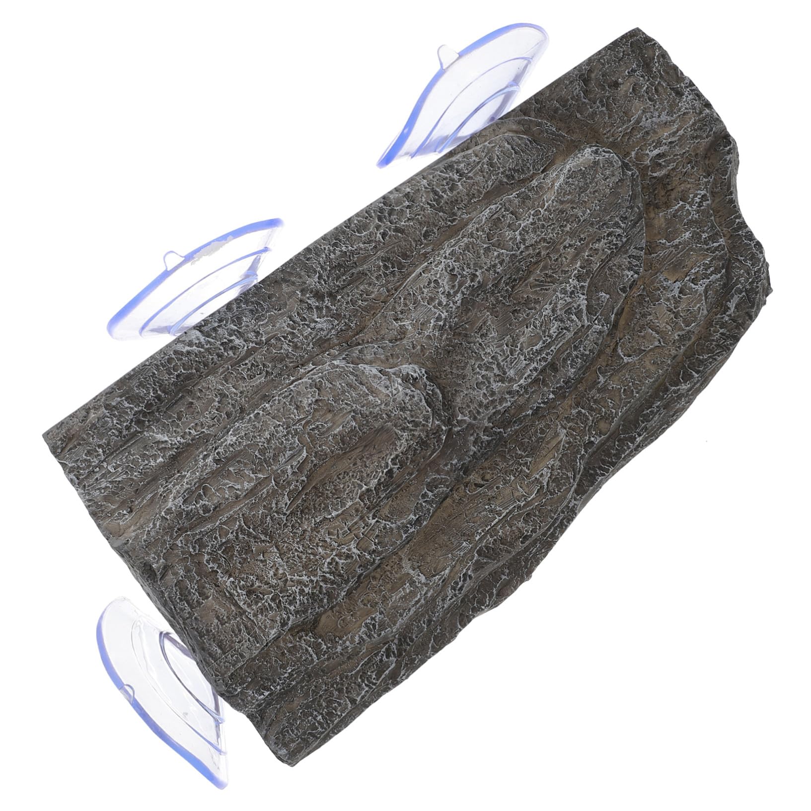 Schildkrötenplattform Sonnenplatz mit Starkem Saugnapf Steinoptik Aquarium Dekoration für Terrarium Kleine Reptilien